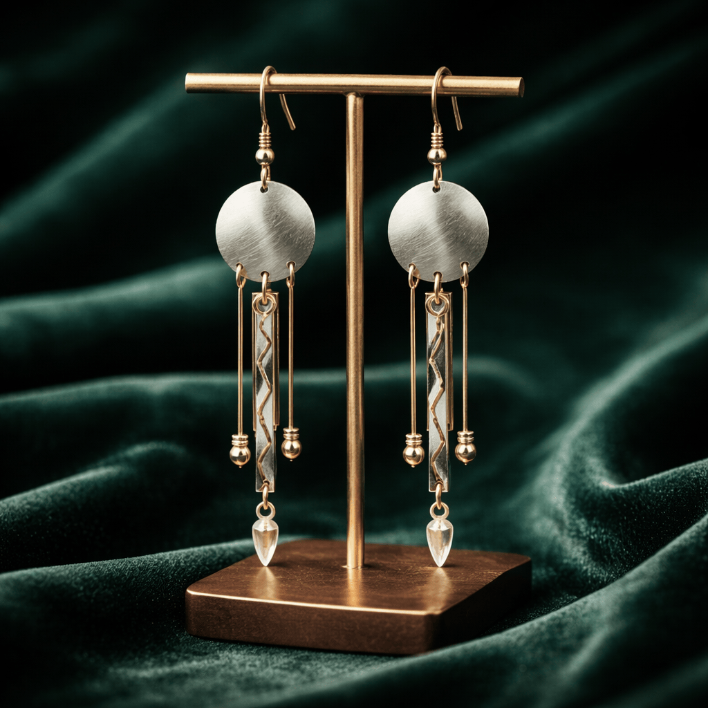 Moonlight Kinetic Earrings 3"