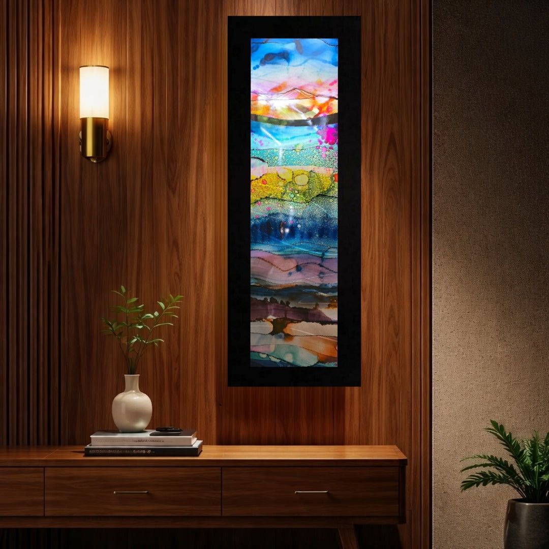 Layered Horizons - Metal Wall Art 9"x27"