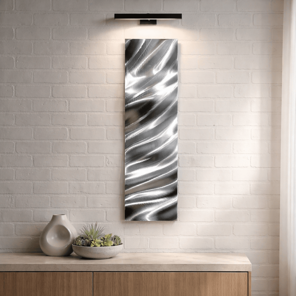 Liquid Mercury - Metal Wall Art 6"x23" (w106)
