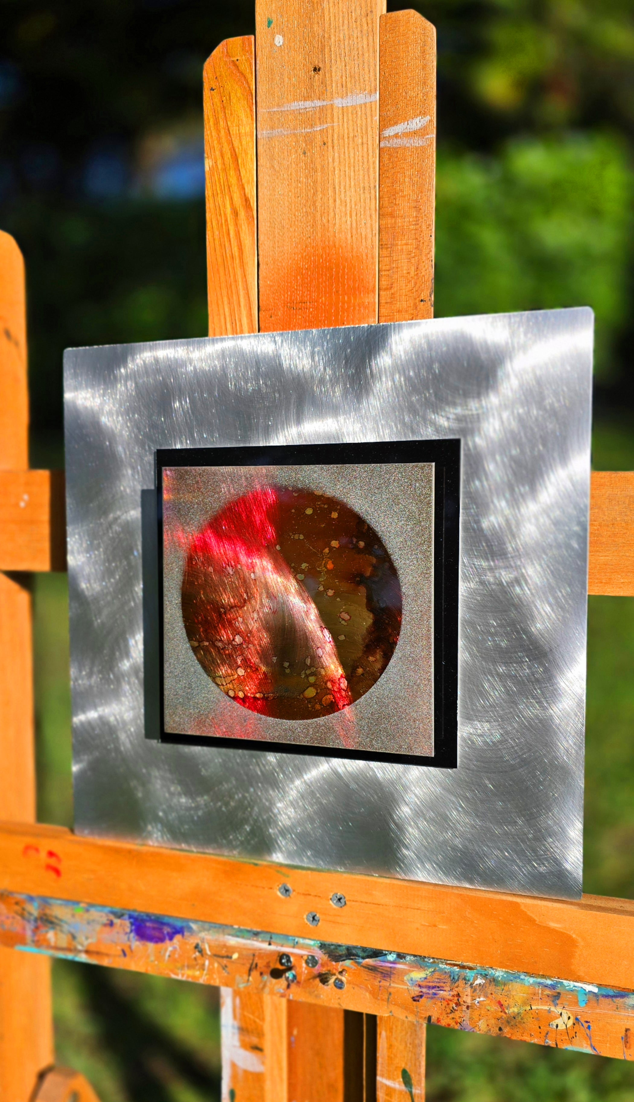 Scarlet Bloom - Metal Wall Art 12"x12"