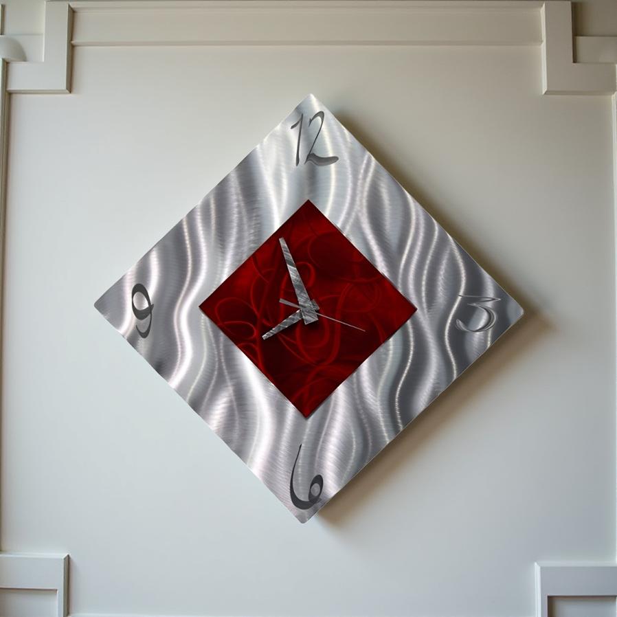 Radiant Elegance - Metal Wall Clock 12"x12"