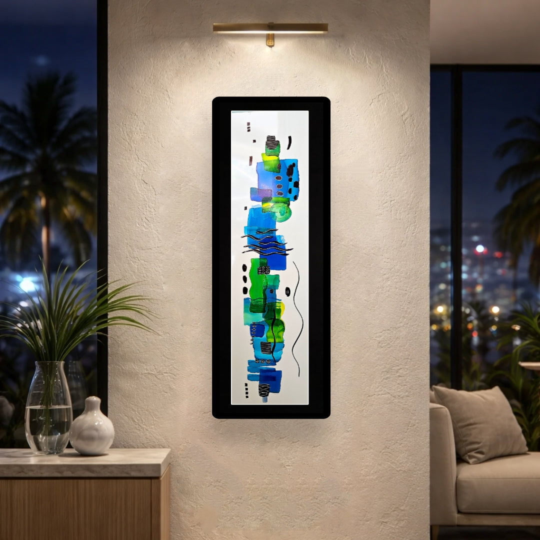Emerald Rhythm - Metal Wall Art 9"x27"