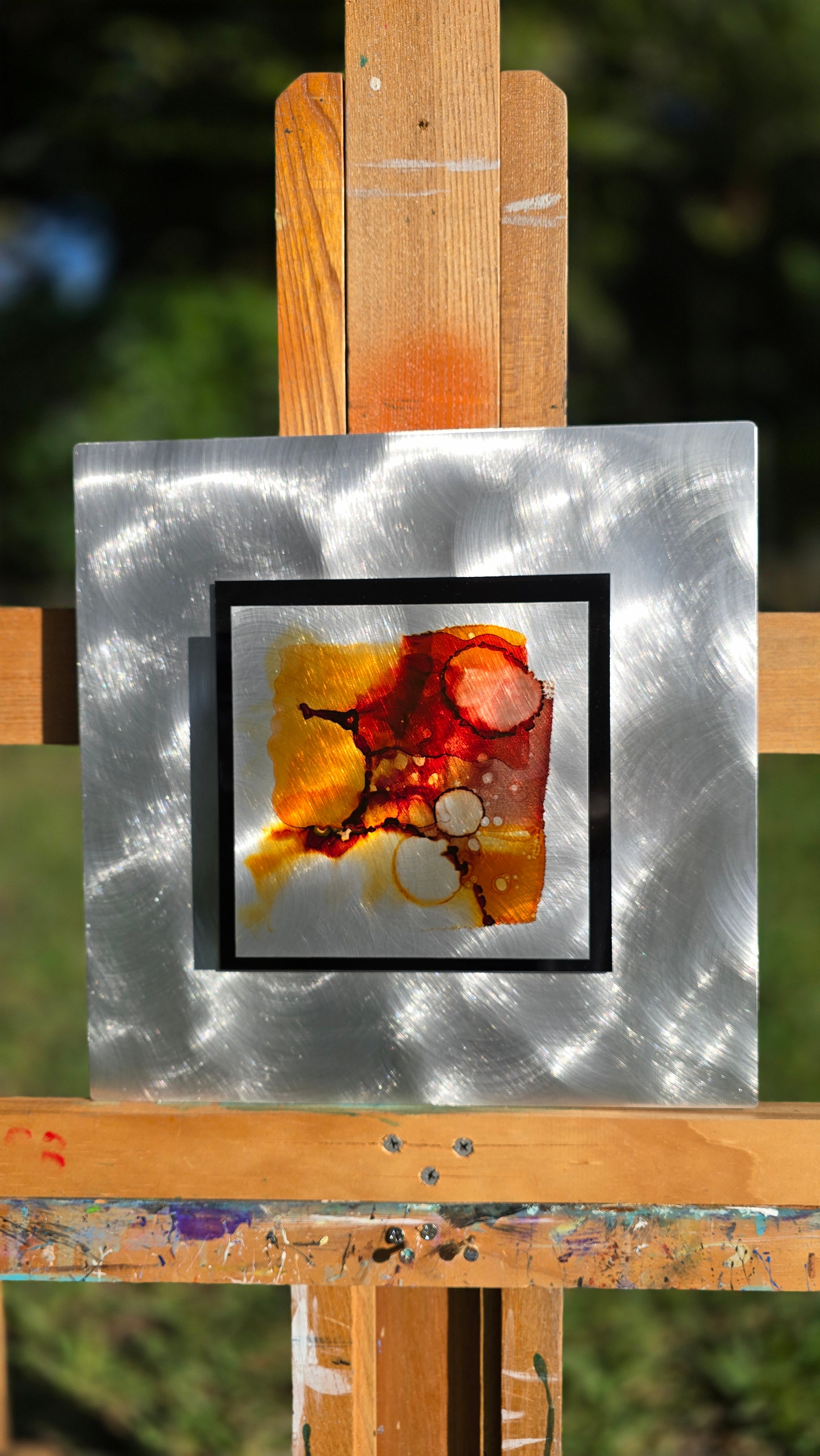 Ember Glow - Metal Wall Art 12"x12"