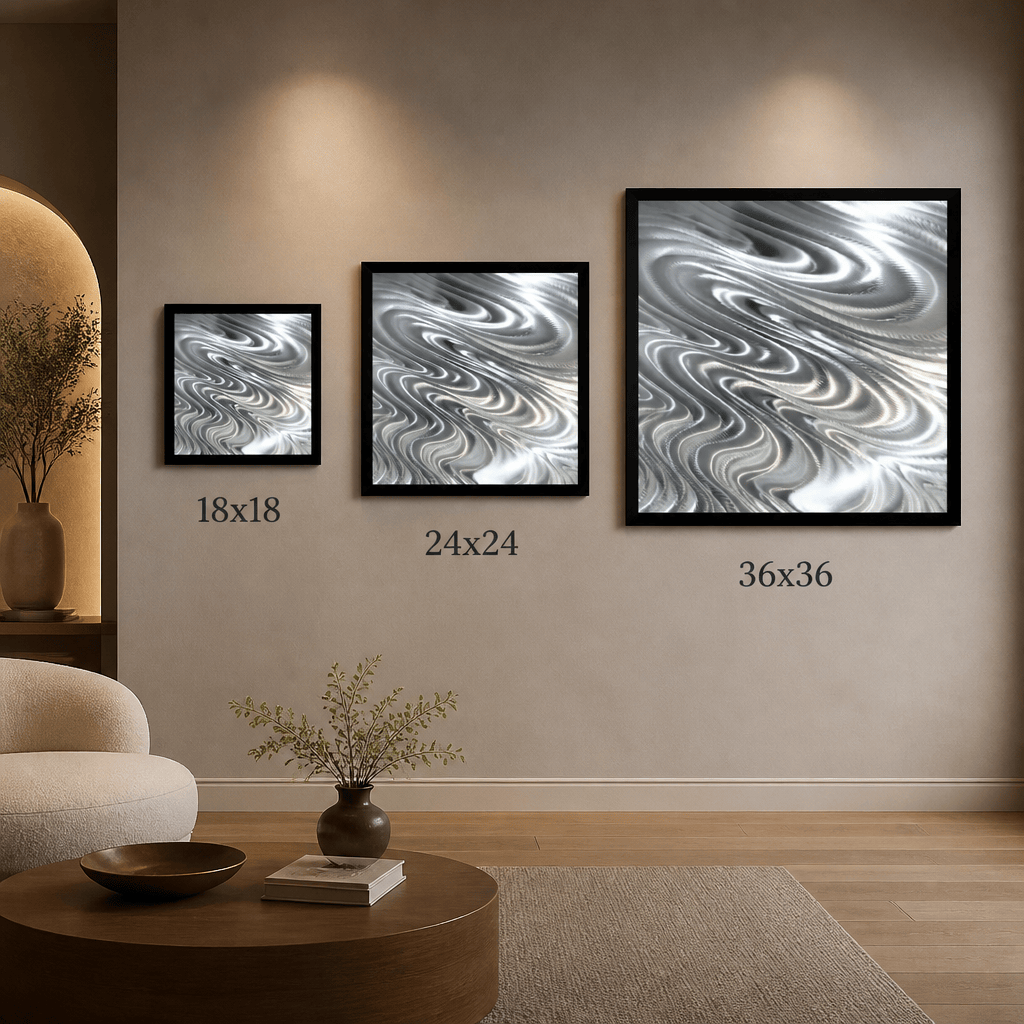 (Liquid Currents) - Metal Wall Art 24"x24"