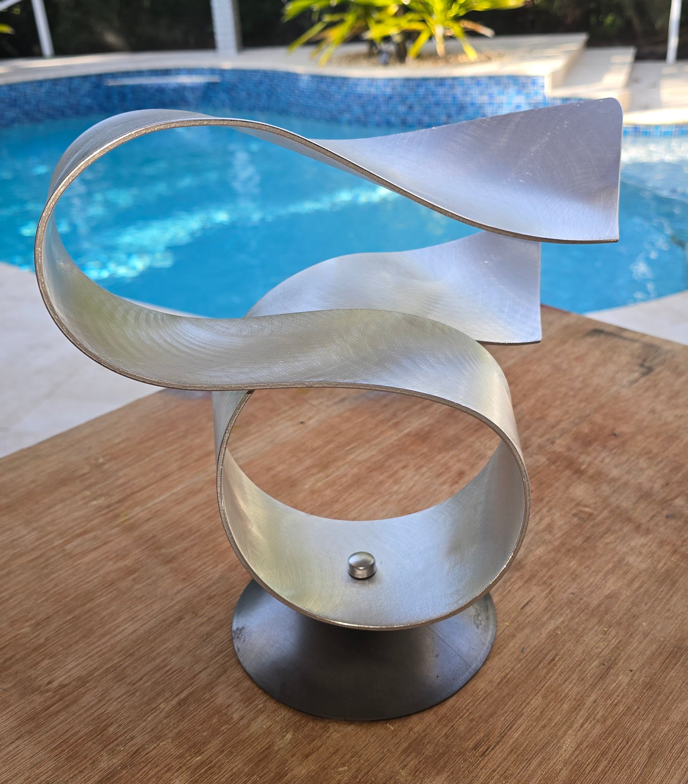 Flowing Harmony - Freestanding Metal Sculpture 12"H