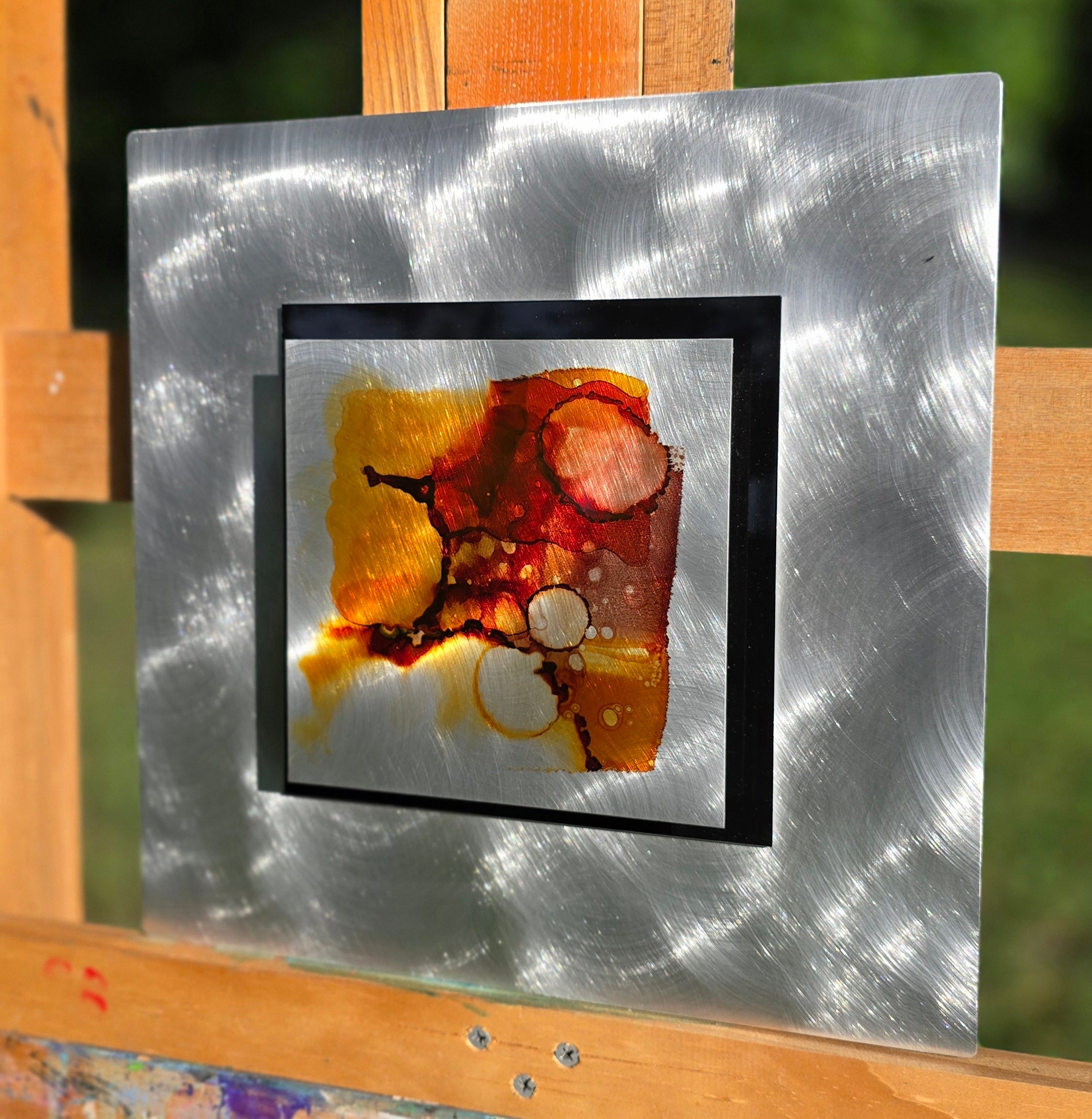 Ember Glow - Metal Wall Art 12"x12"
