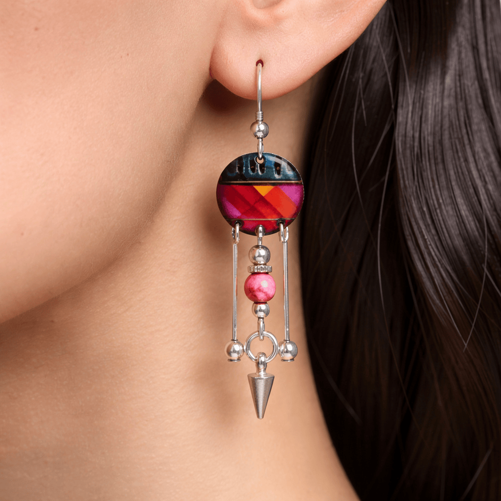 Sunset Pendulum Earrings 2"