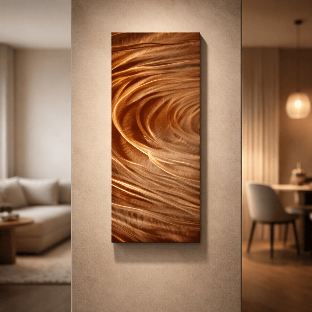 Canyon Ember - Metal Wave Wall Art 10"x23" (p439)