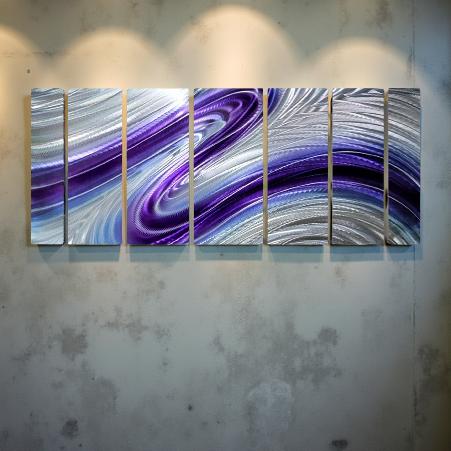 Mystic Whirlwind - 7-Panel Metal Wall Art 68"x24"