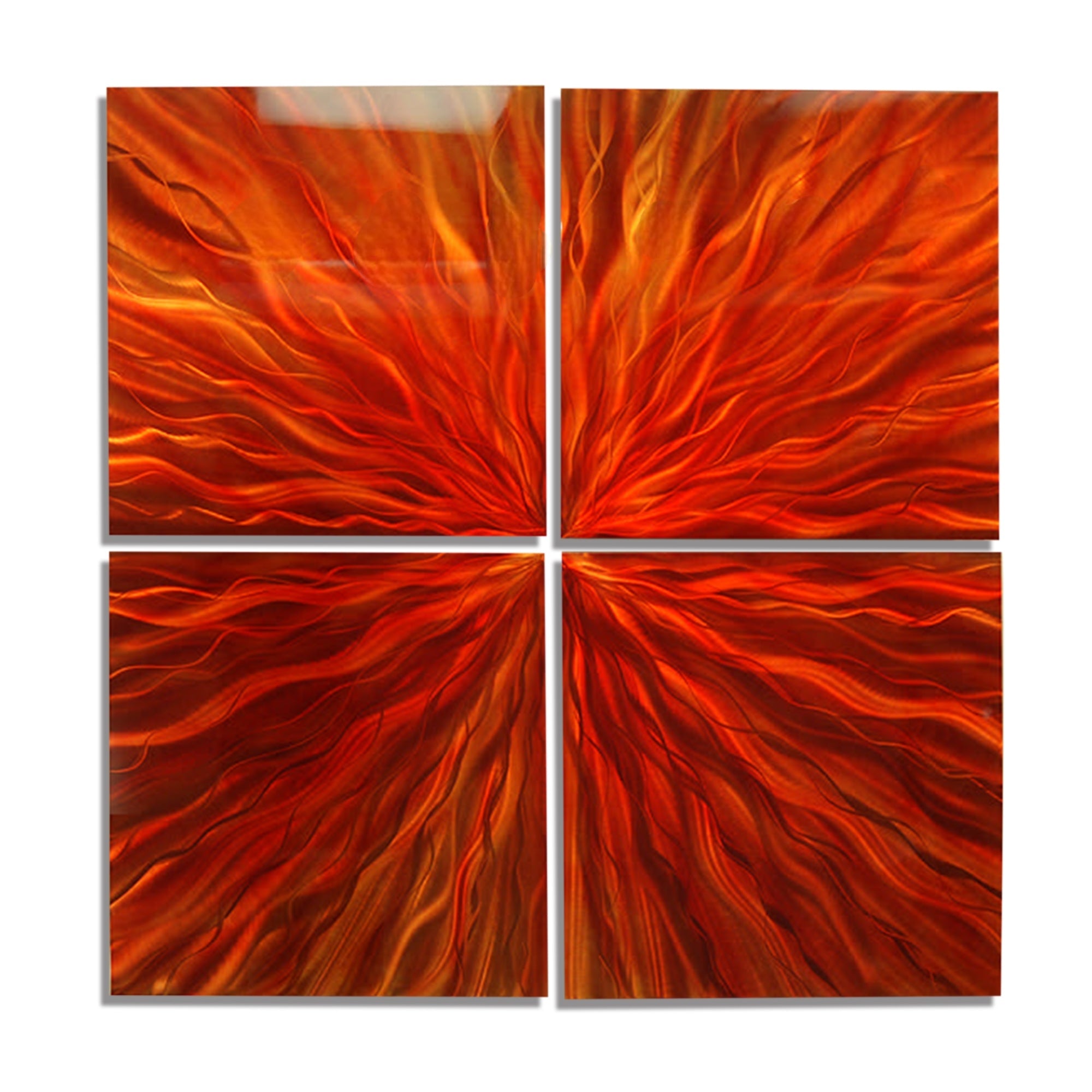 Solar Ignition - Metal Wall Art Set of 4 (50"x50" overall)