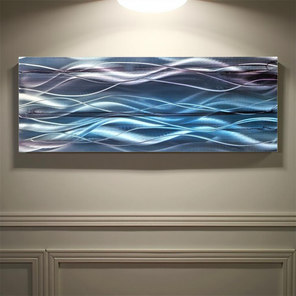 Frosted Elegance - Metal Wall Art 9"x24"