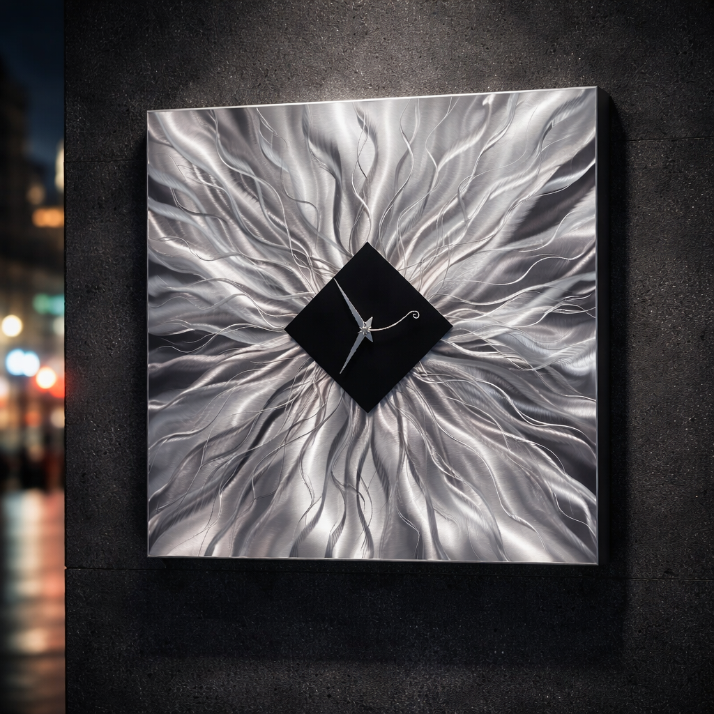 Stellar Vortex - Metal Wall Clock 24"x24"(future element)