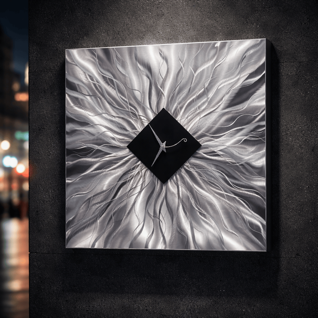 Stellar Vortex - Metal Wall Clock 24"x24"(future element)