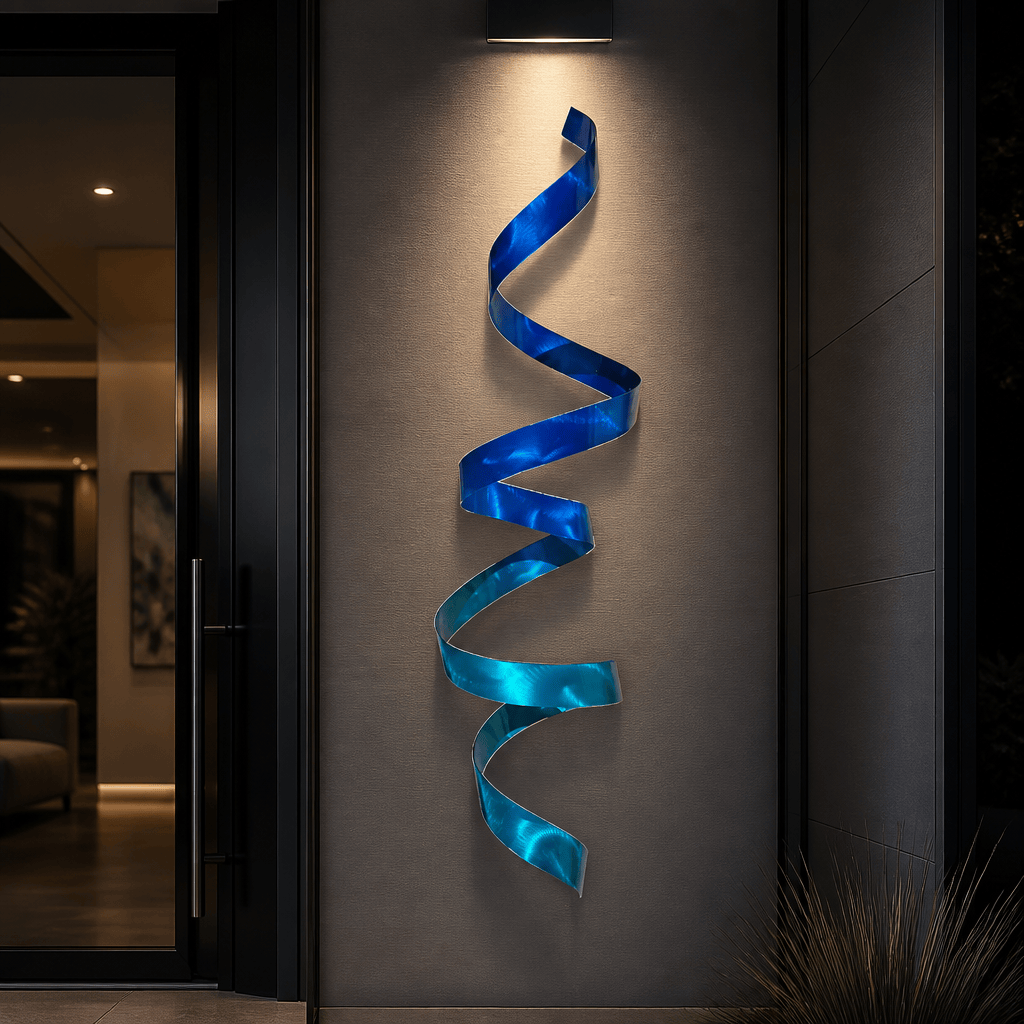Azure Ascent - Metal Wall Art 44"x11"