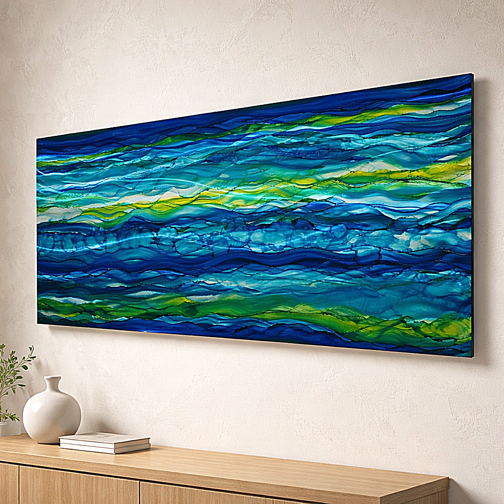 Ocean Currents - Metal Wall Art 24"x48"