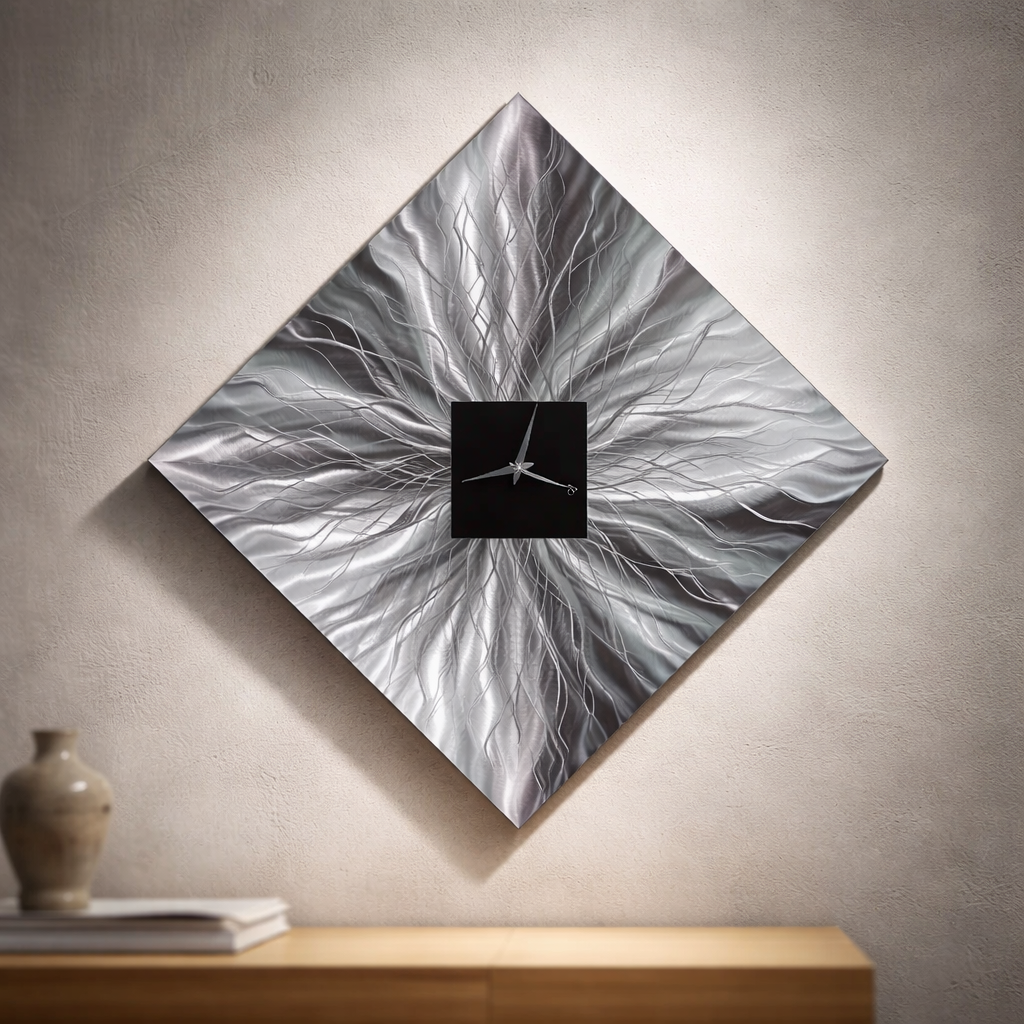 Stellar Vortex - Metal Wall Clock 24"x24"(future element)