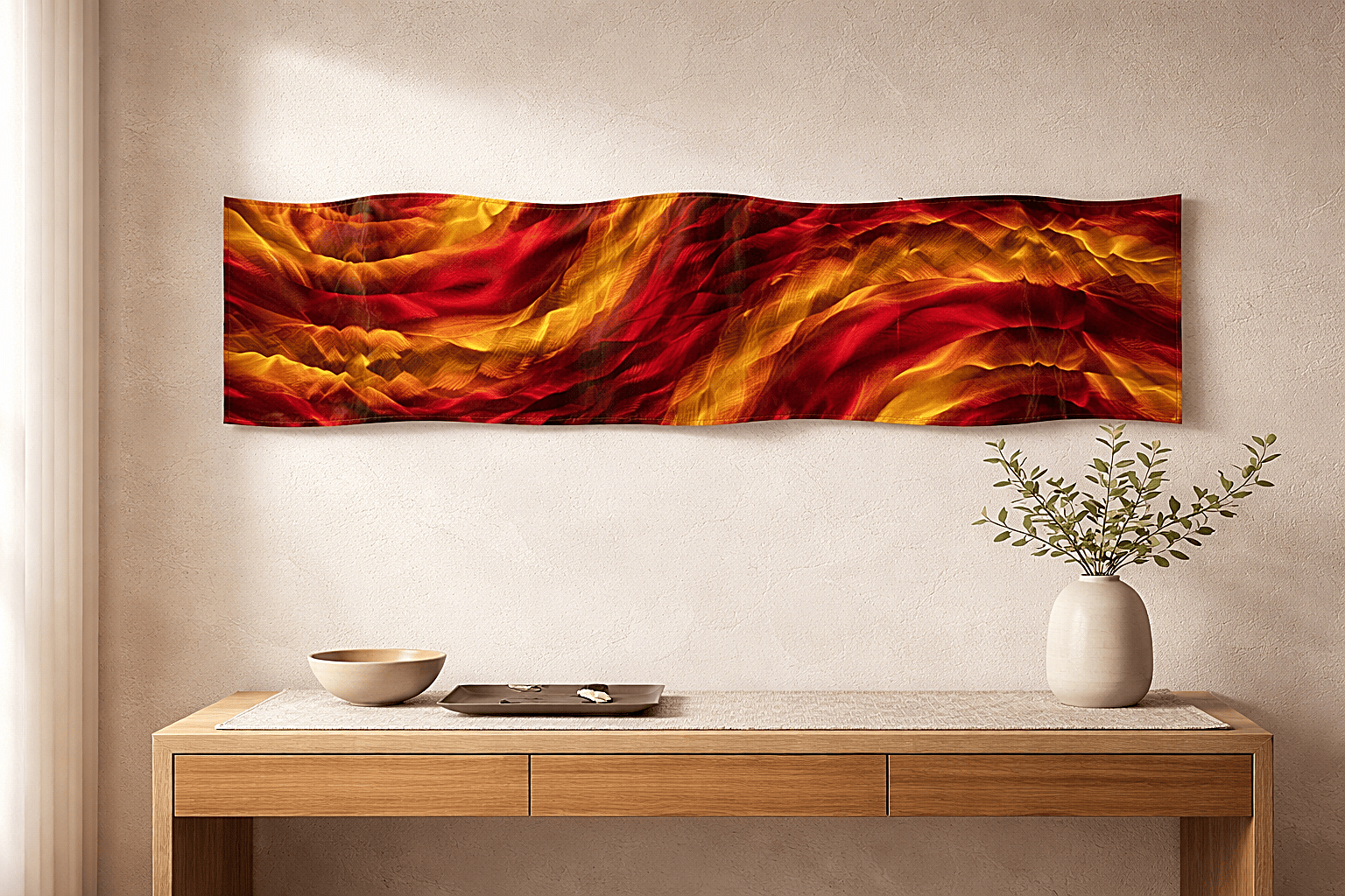 Ember Flow - Metal Wave Art 10"x46"