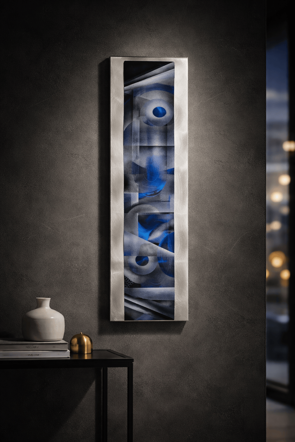 Blue Orbit - Metal Wall Art 8"x46"