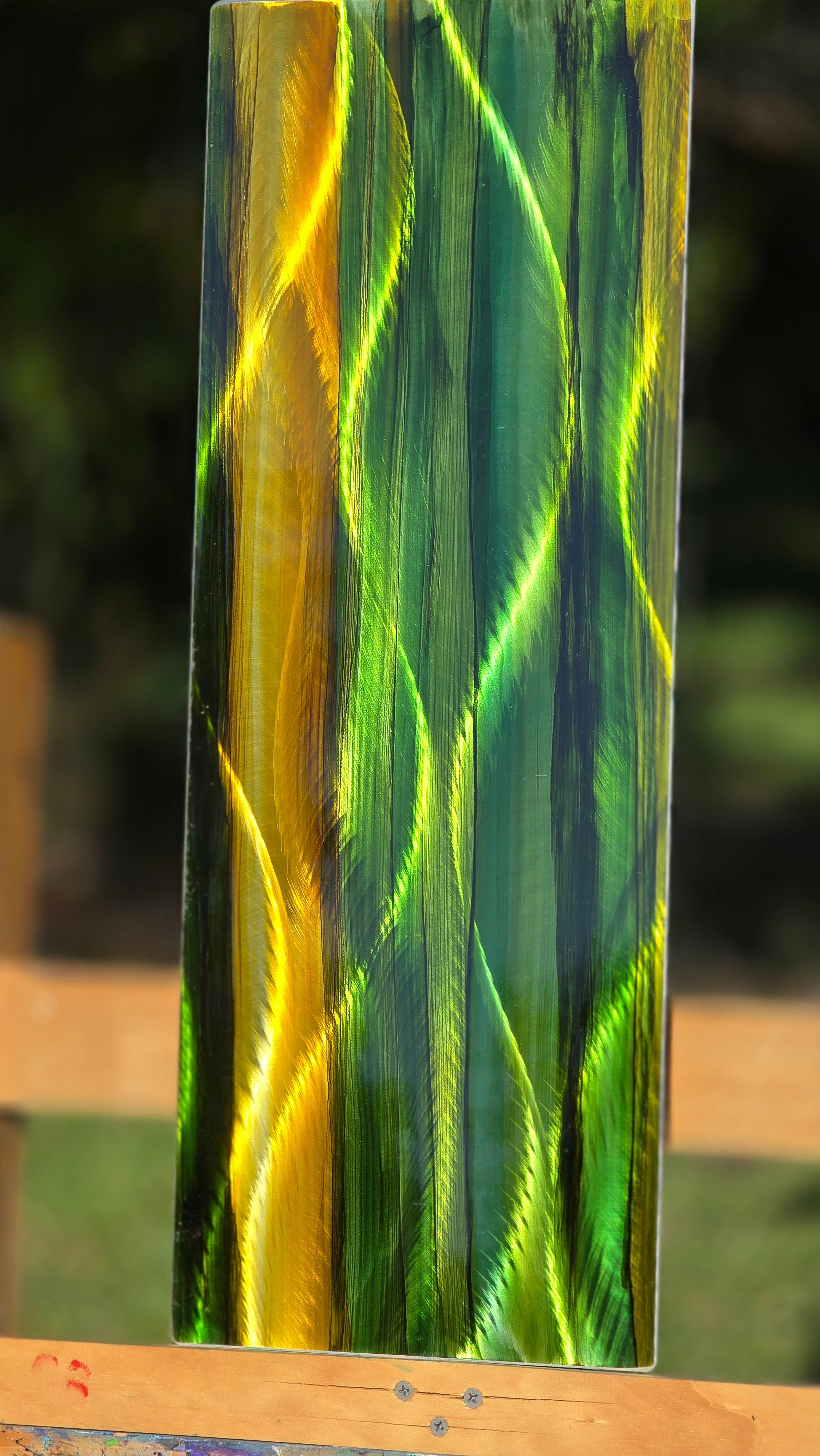 Golden Meadow - Metal Wall Art 9"x24"