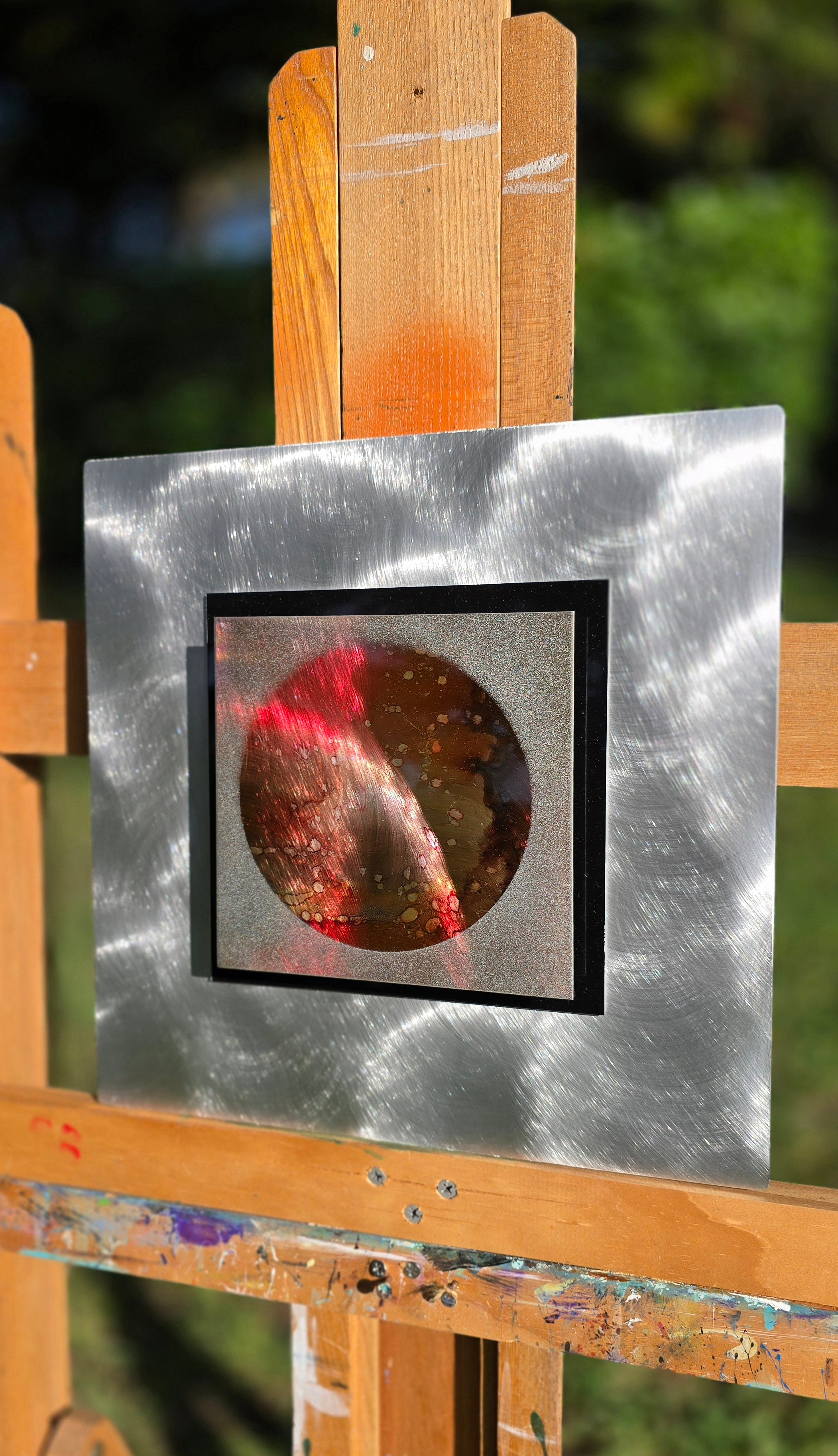 Scarlet Bloom - Metal Wall Art 12"x12"