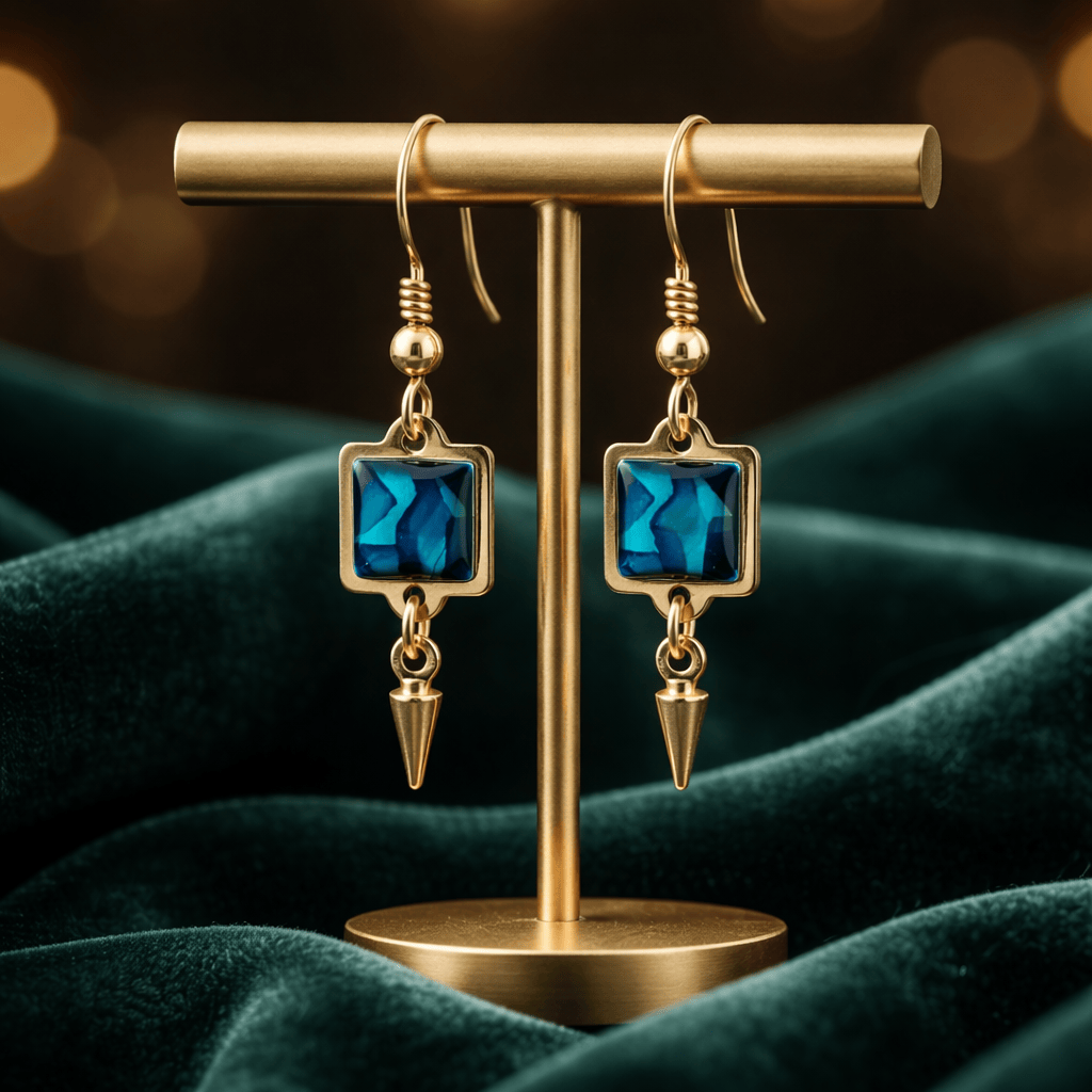 Ocean Depths Earrings 1.25"
