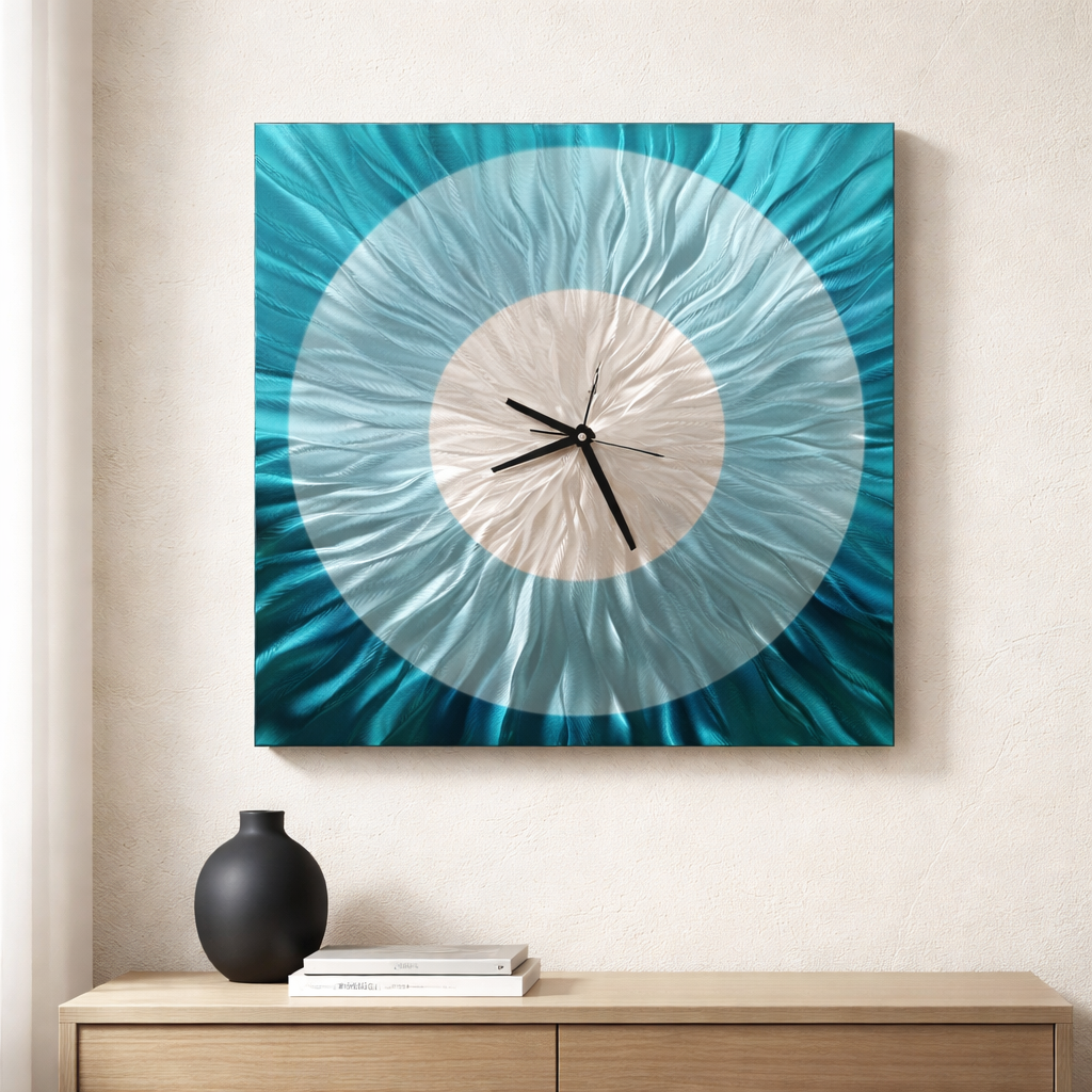 Celestial Eye - Metal Wall Clock 24"x24" (aquatica)