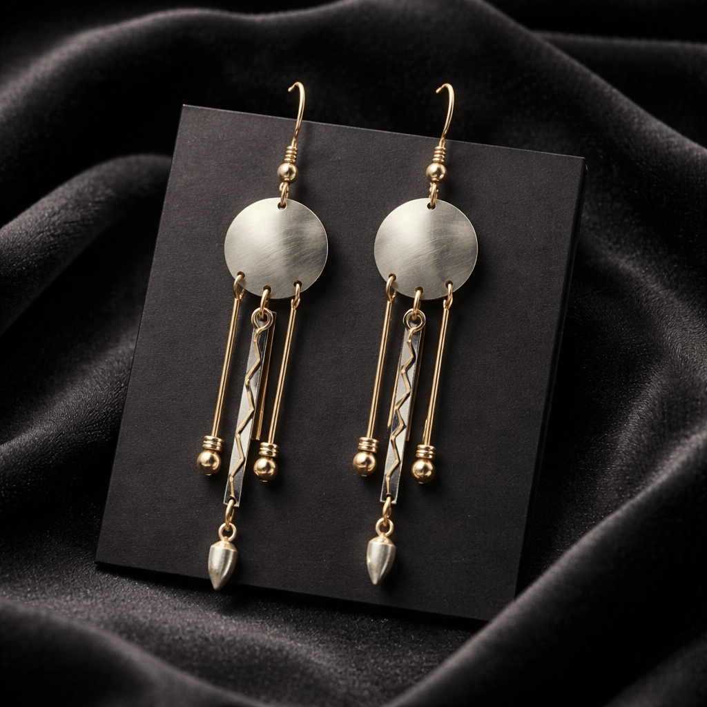 Moonlight Kinetic Earrings 3"