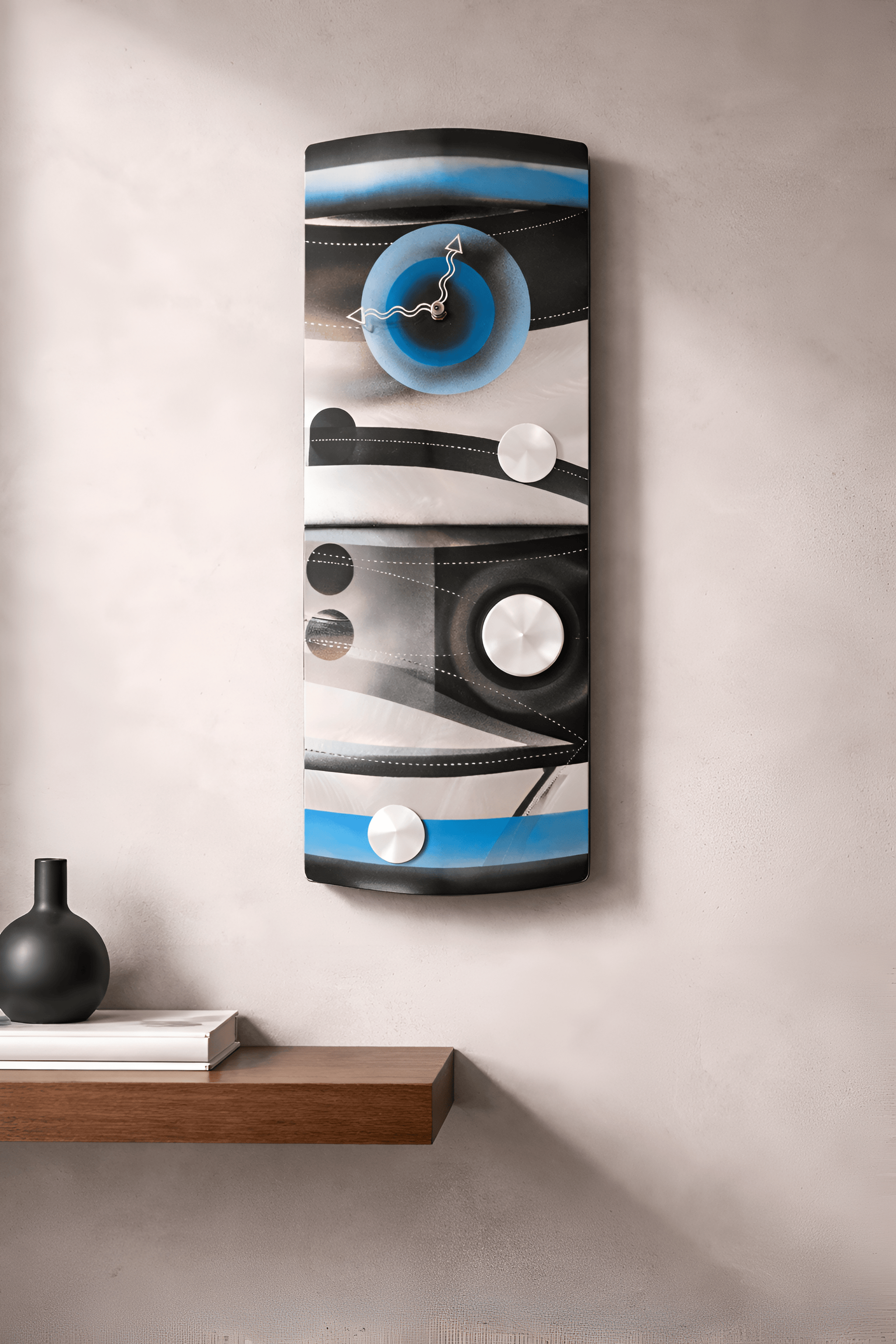 Cosmic Orbit - Metal Wall Clock 11"x24"