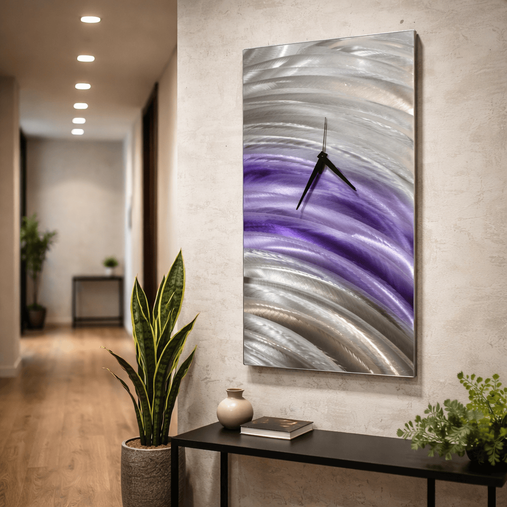 Twin Vortex - Metal Wave Wall Art 12"x24"