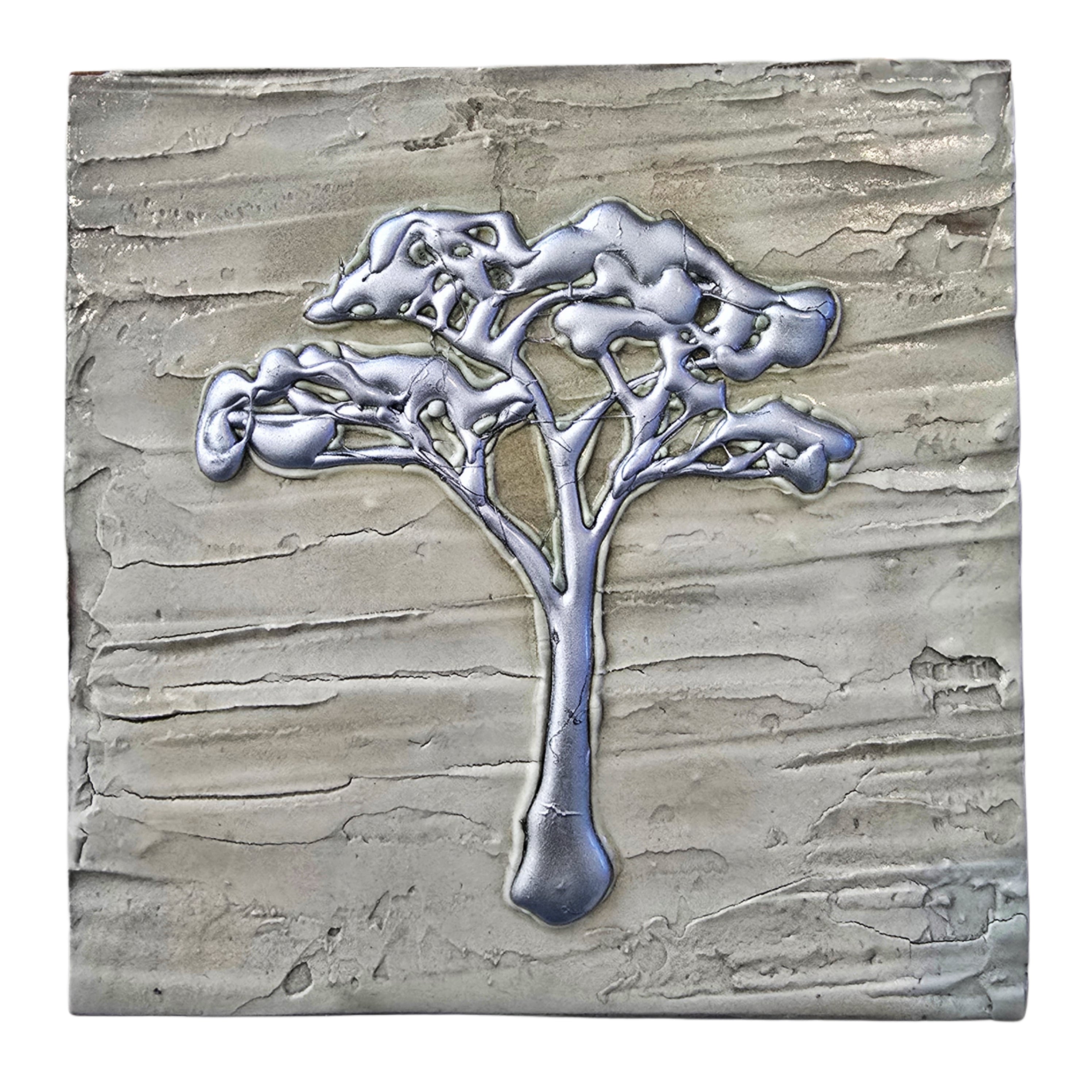 Quiet Grove - 4-Panel Metal Wall Art Set 6"x6" Each