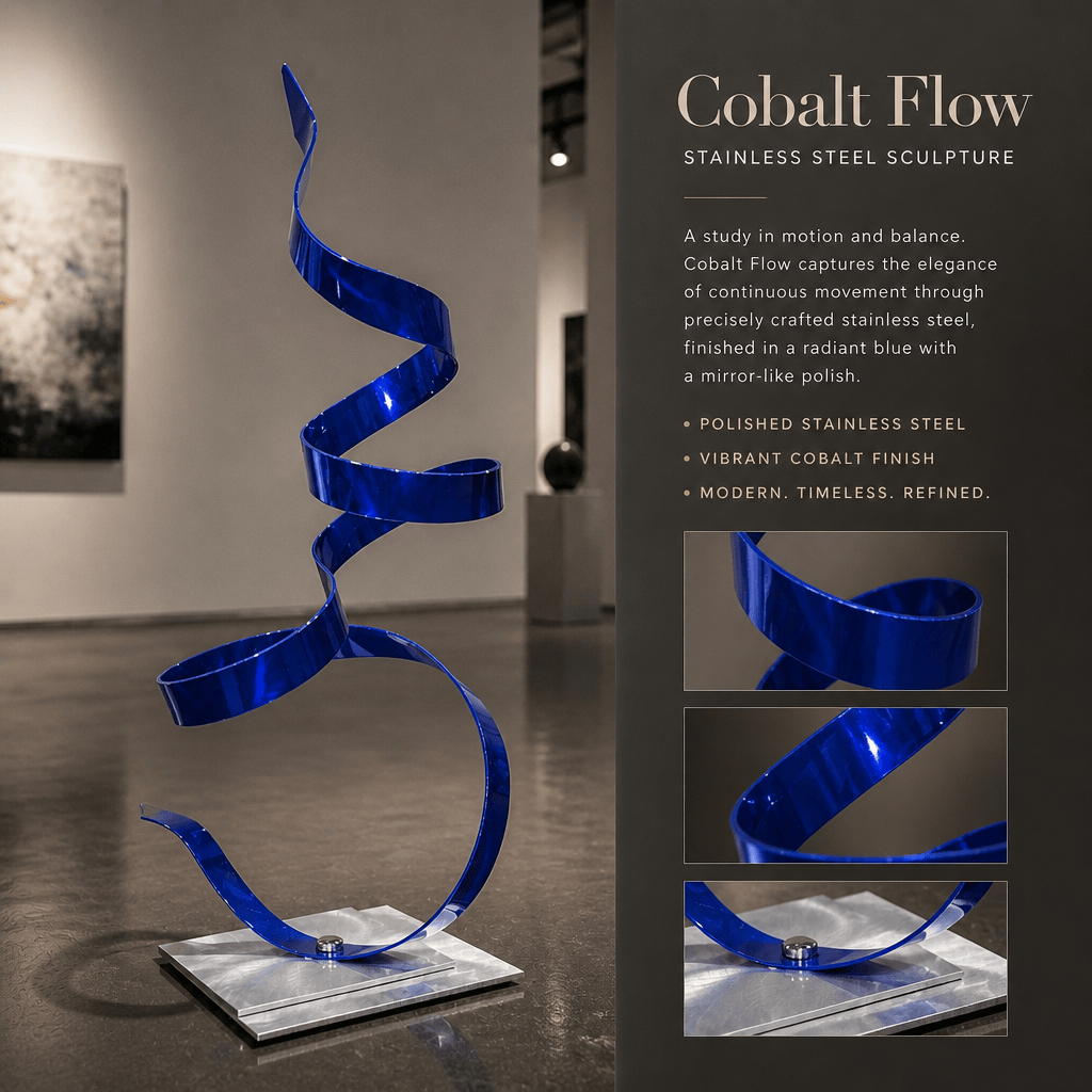 The Current - Metal Sculpture 8"x19"
