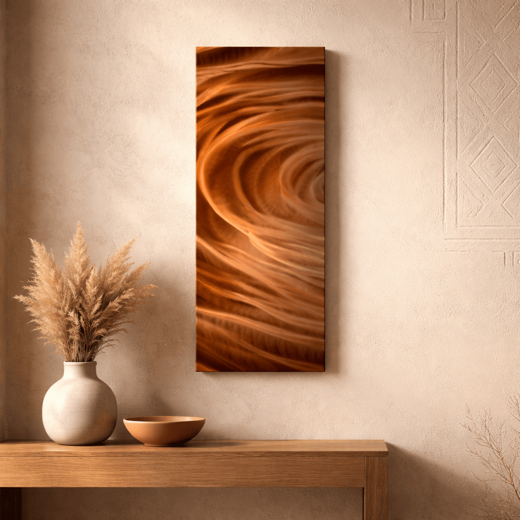 Canyon Ember - Metal Wave Wall Art 10"x23" (p439)