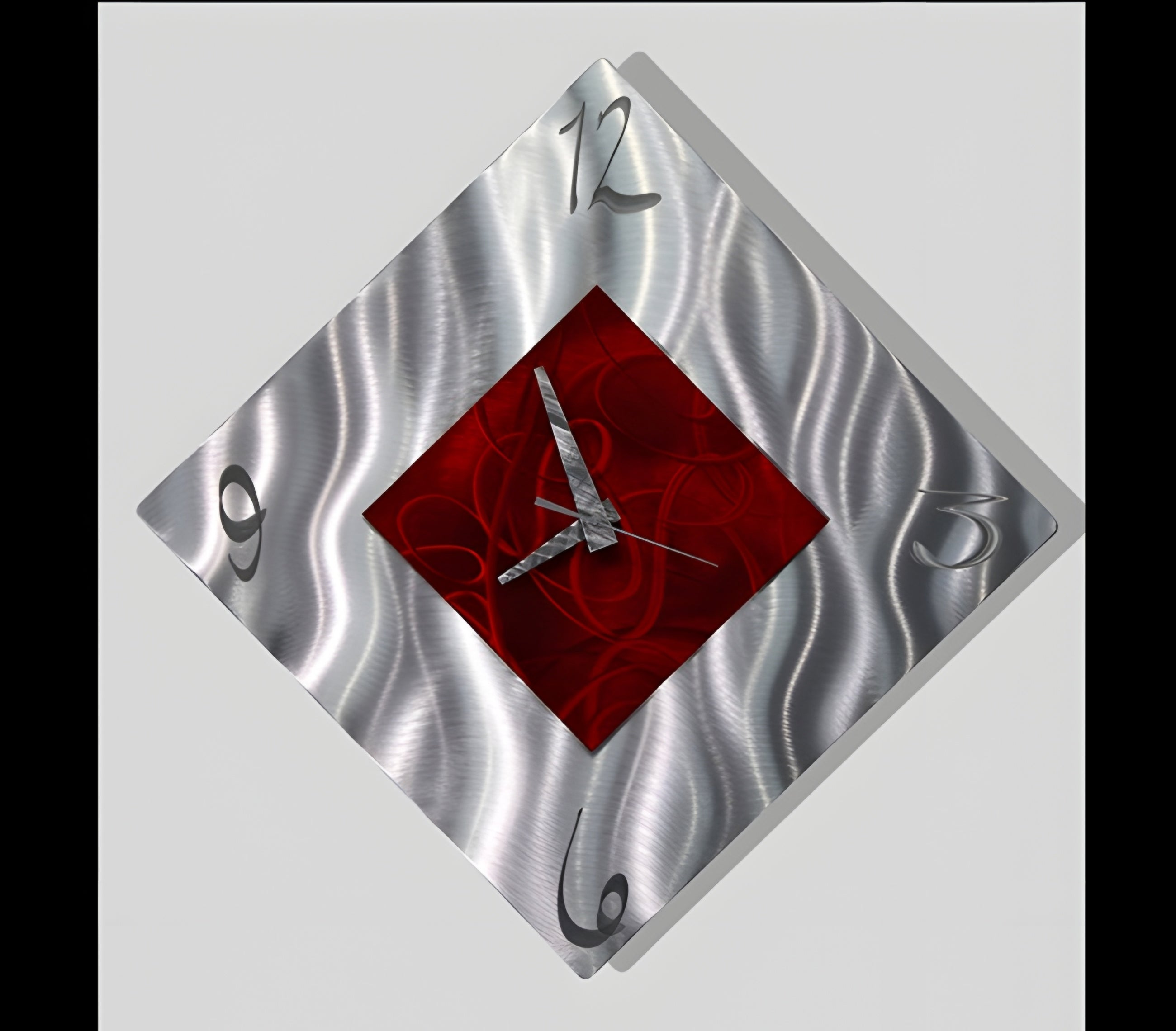 Radiant Elegance - Metal Wall Clock 12"x12"