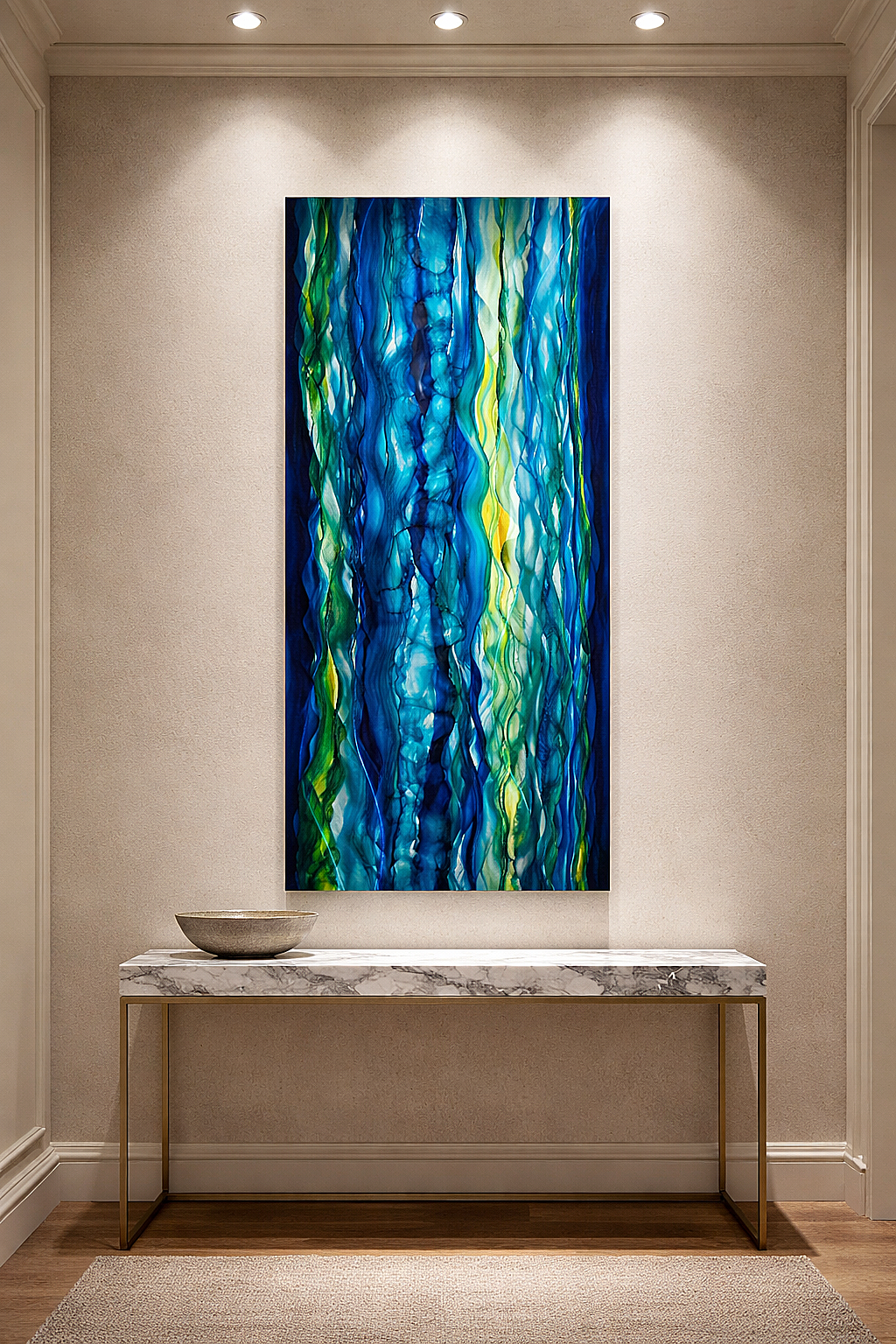 Ocean Currents - Metal Wall Art 24"x48"