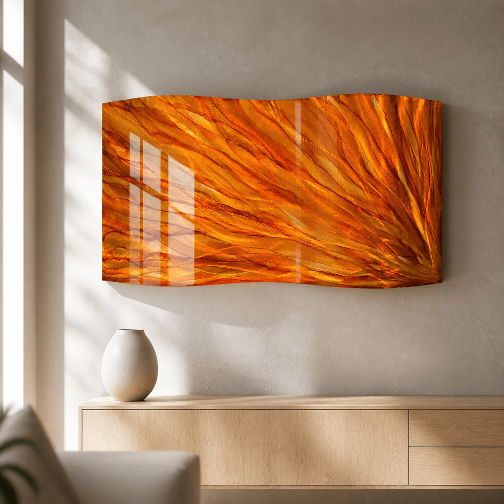 Ember Surge - Metal Wall Art 12"x23"