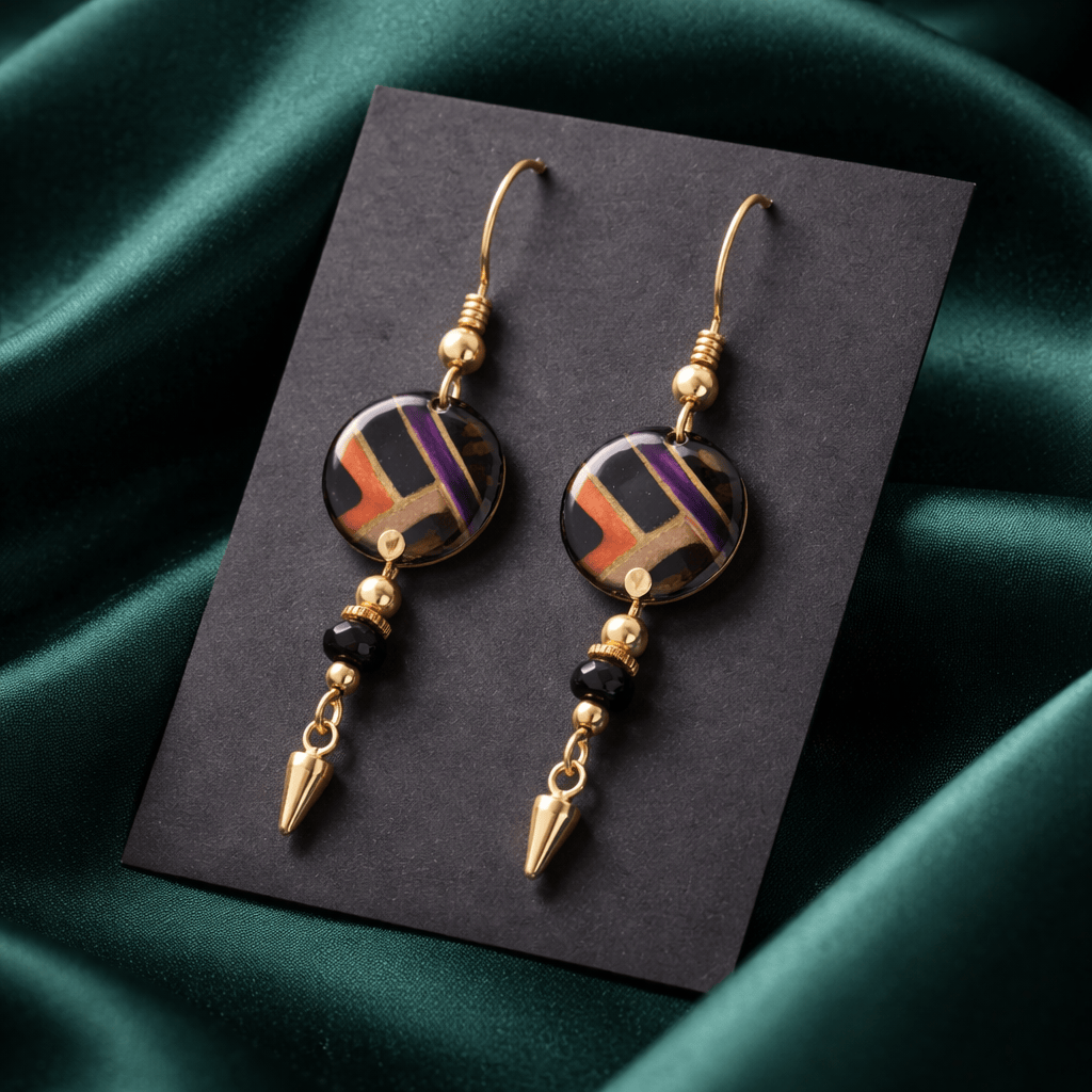 Twilight Mosaic Earrings 1.5"