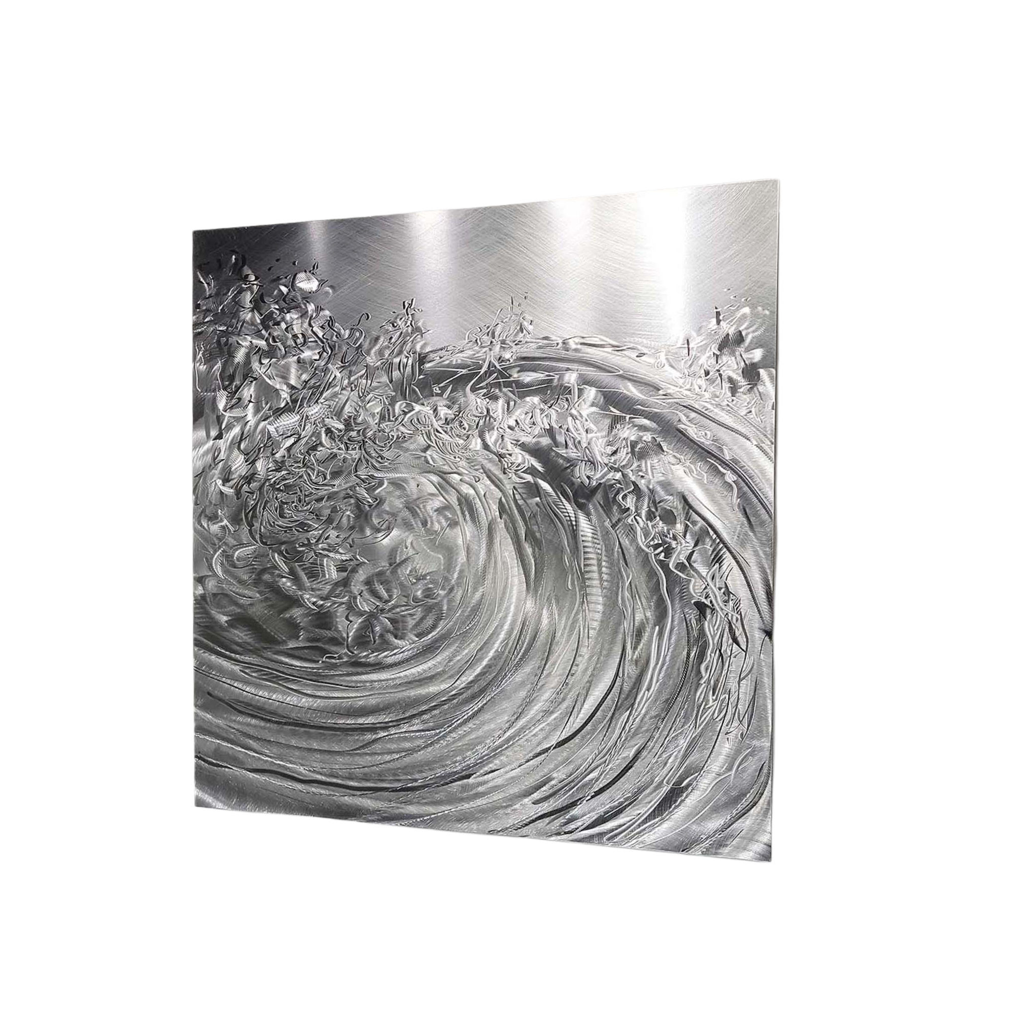 Coastal Serenity - Metal Wave Wall Art 24"x24"