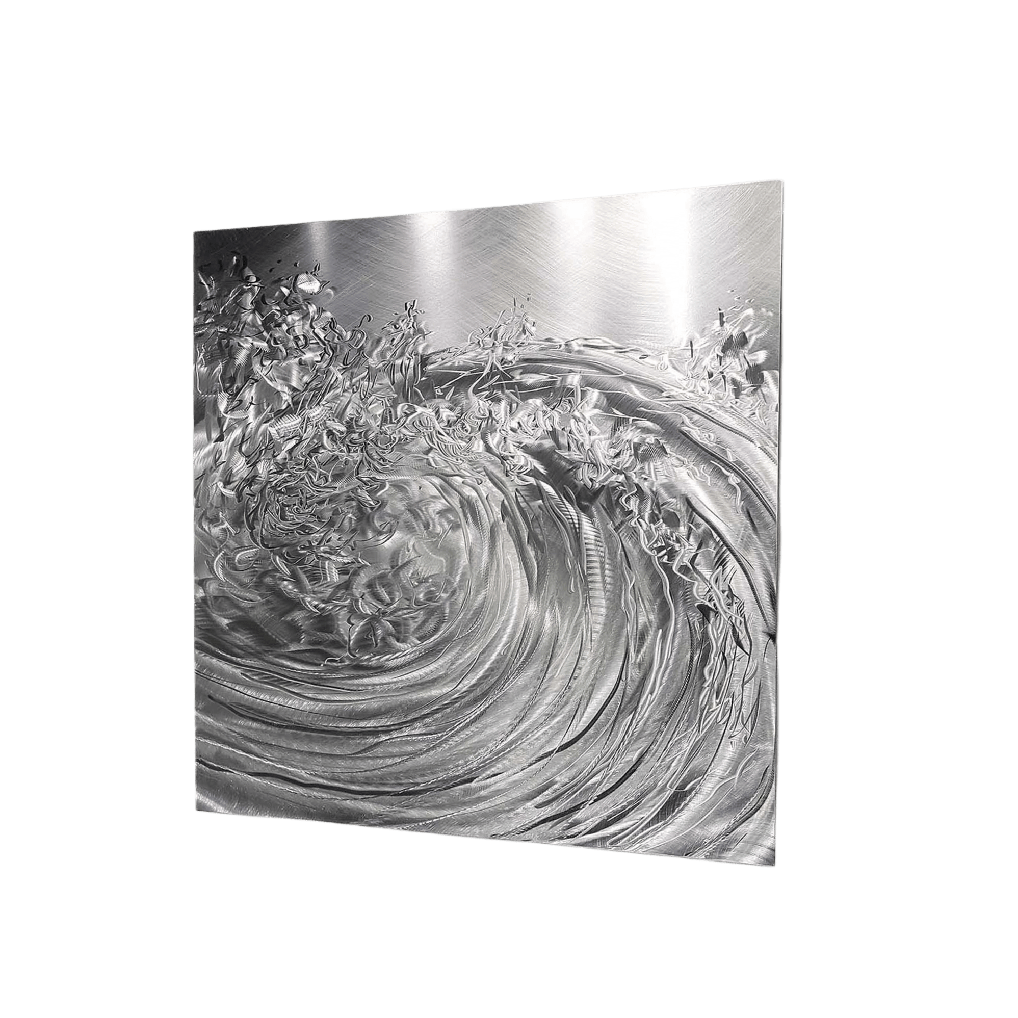 Coastal Serenity - Metal Wave Wall Art 24"x24"