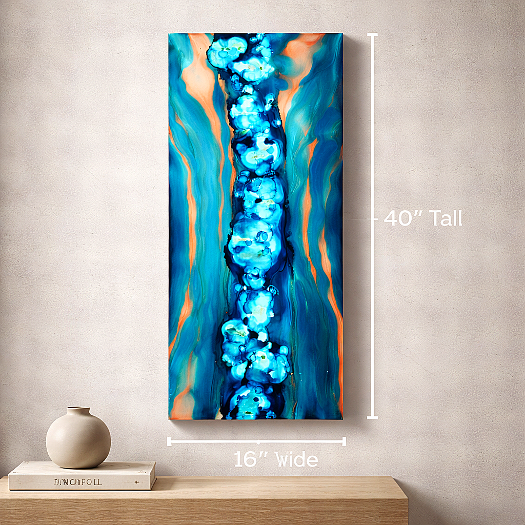 Deep Surge - Metal Wall Art 40"x16" (gem p38)