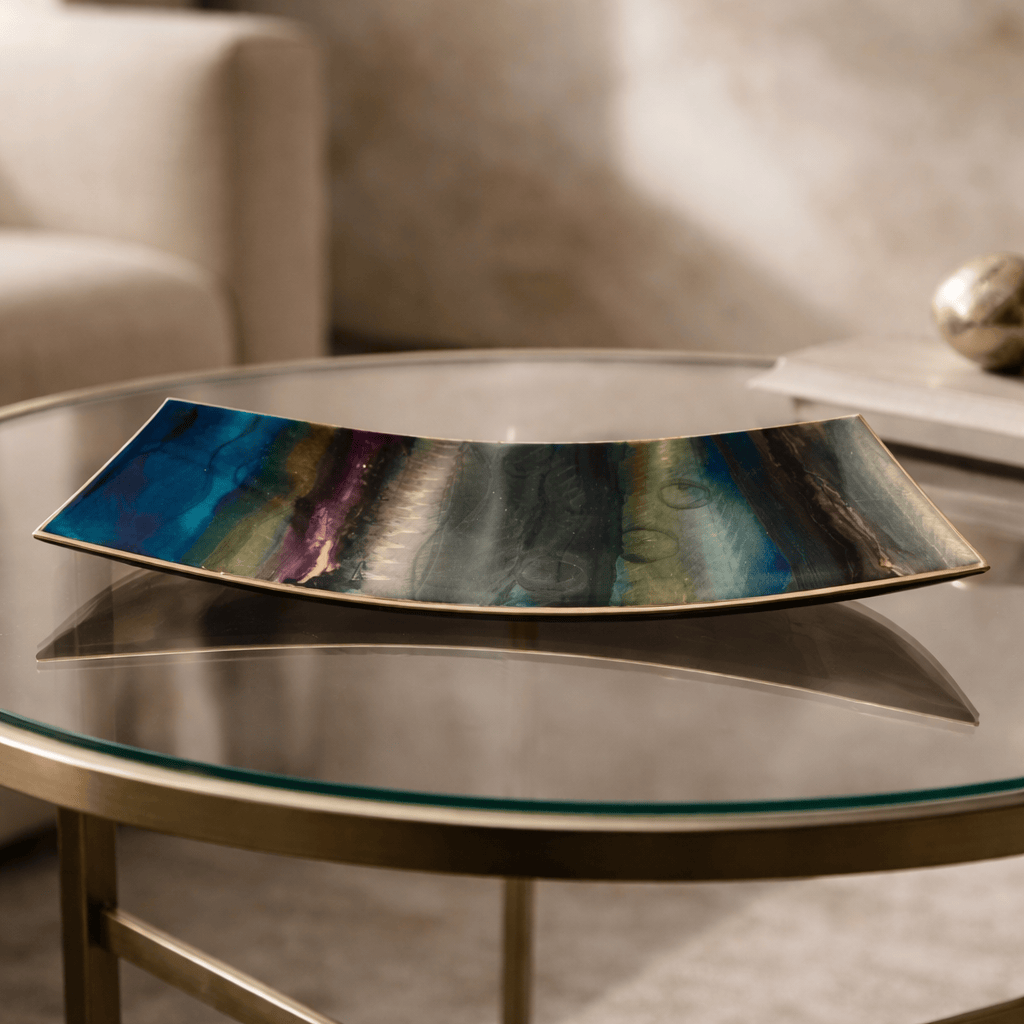 Mystic Waters - Metal Decorative Tray 6"x12"