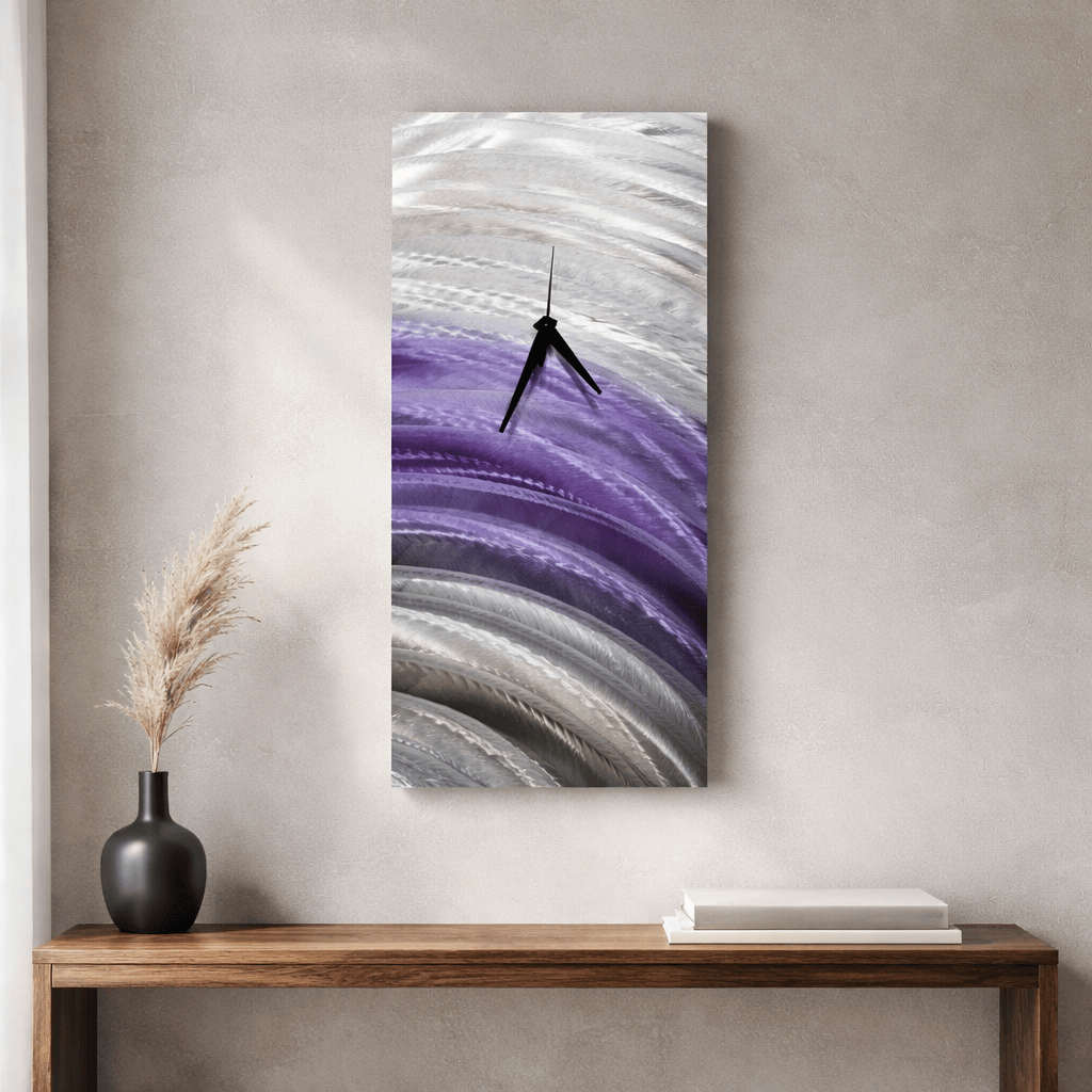 Twin Vortex - Metal Wave Wall Art 12"x24"
