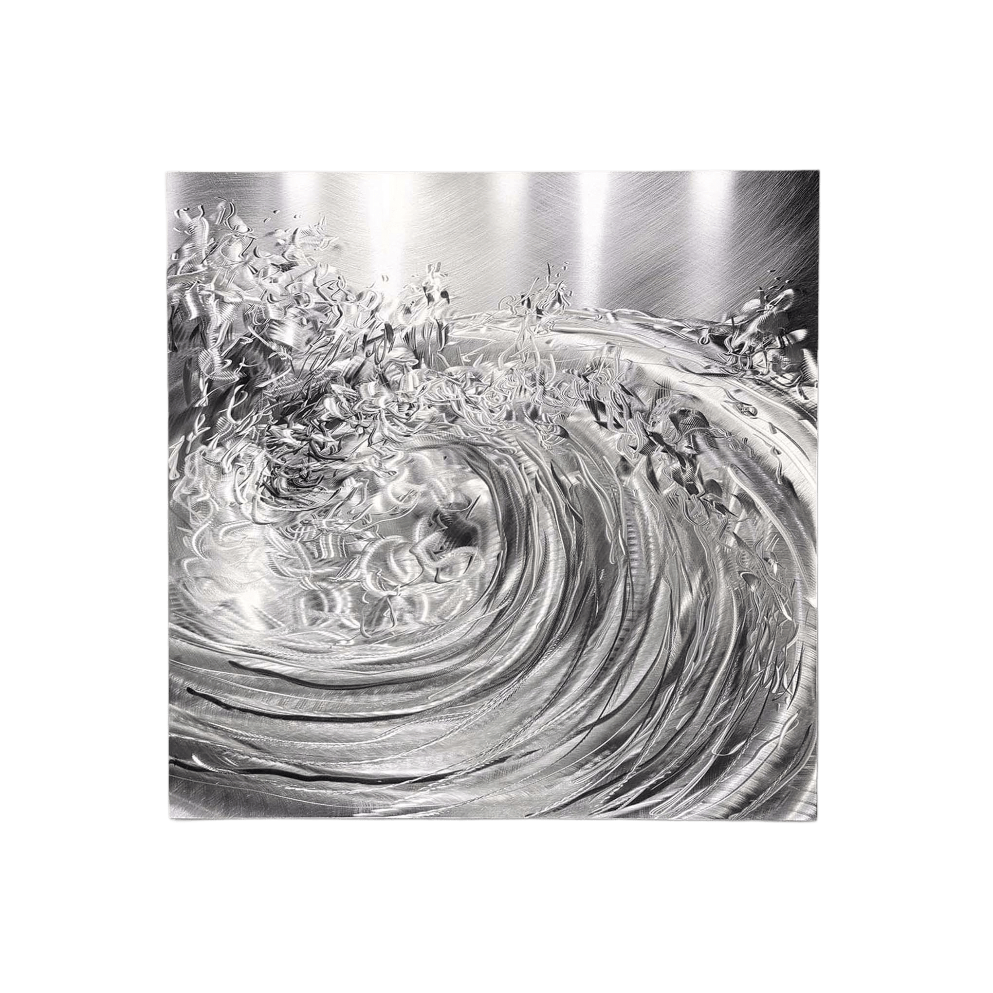 Coastal Serenity - Metal Wave Wall Art 24"x24"