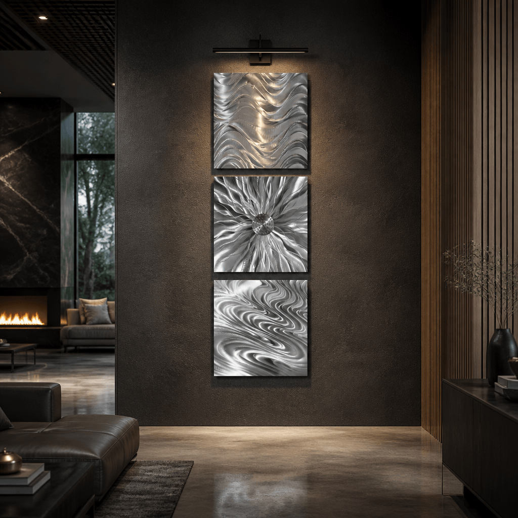 (Between Worlds) - Metal Wall Art 3-Panel 24"x24"