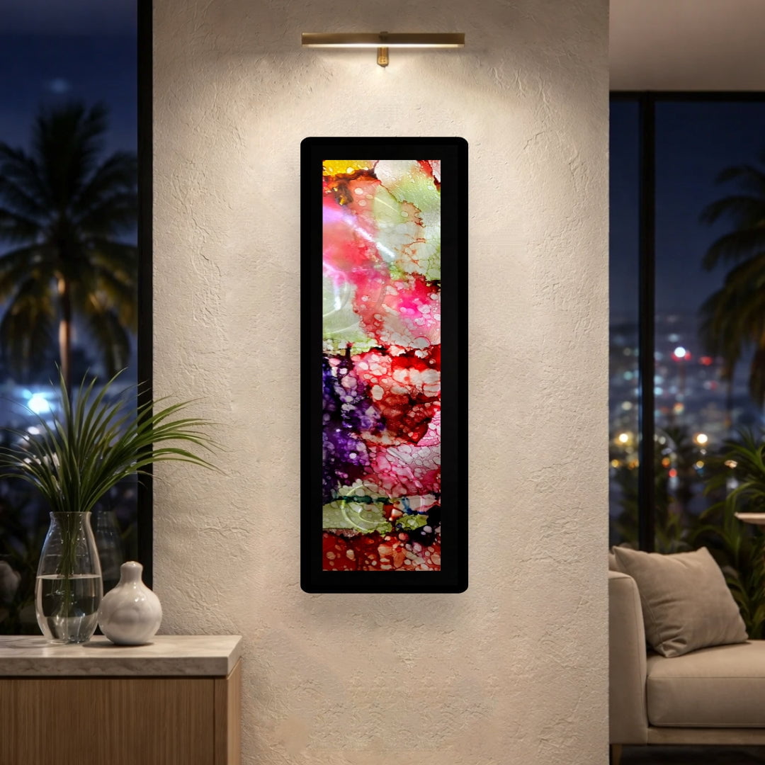 Peony Garden - Metal Wall Art 9"x27"