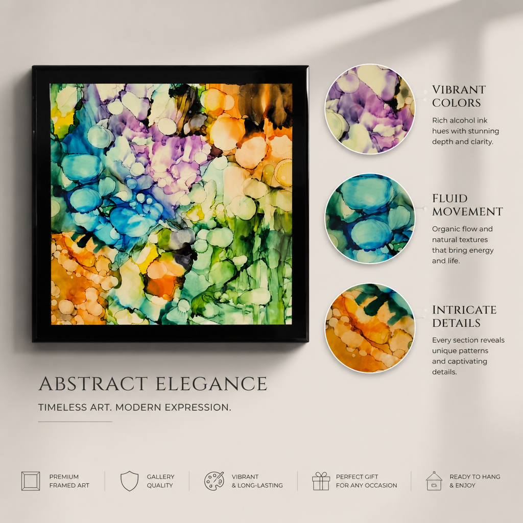(Liquid Garden) - Metal Wall Art 18"x18