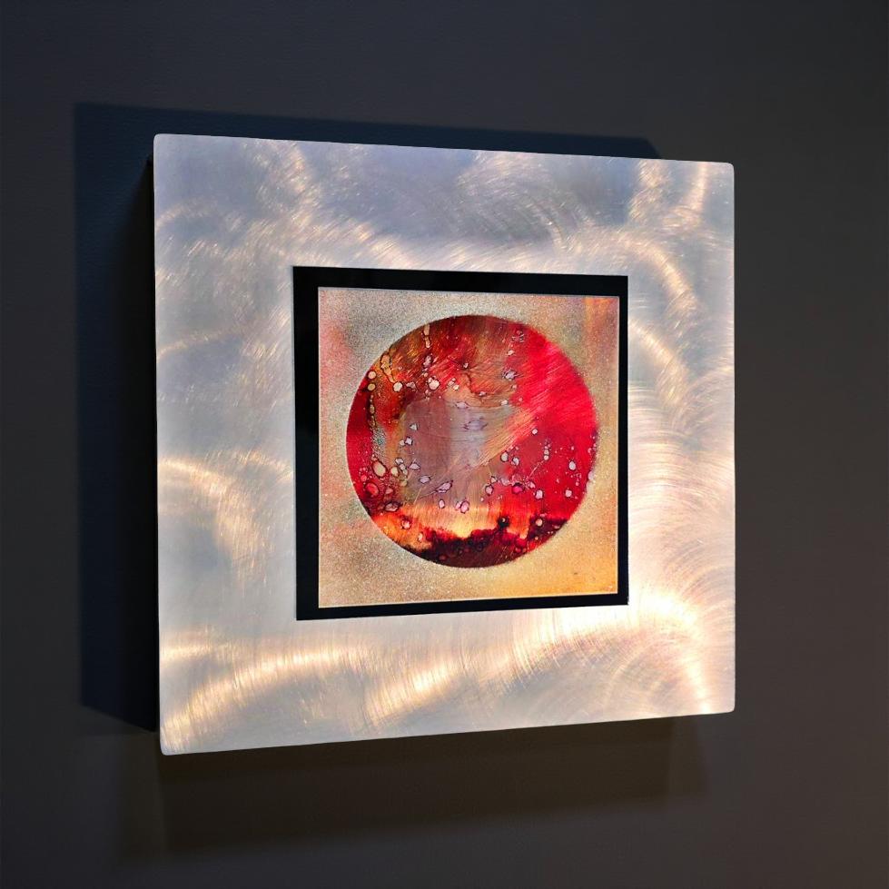 Scarlet Bloom - Metal Wall Art 12"x12"