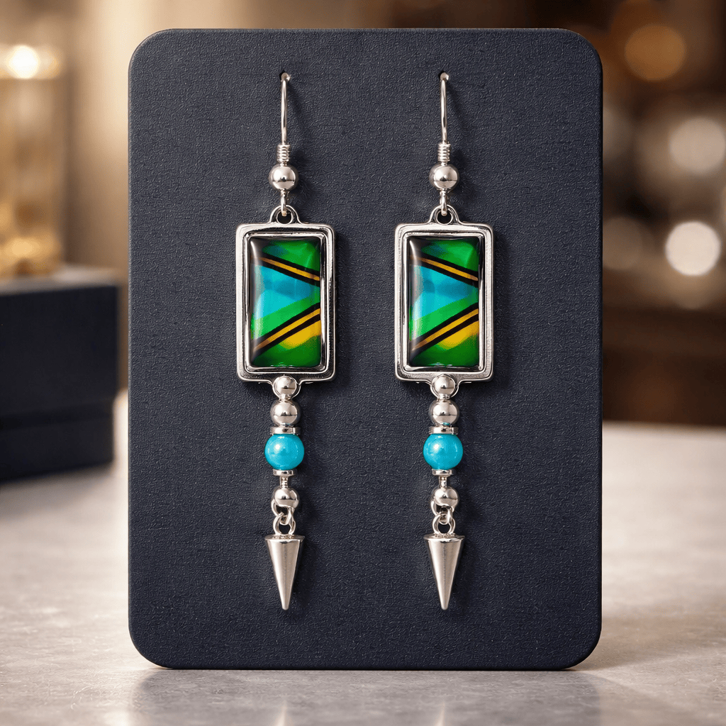 Tropical Pathway Earrings 2"