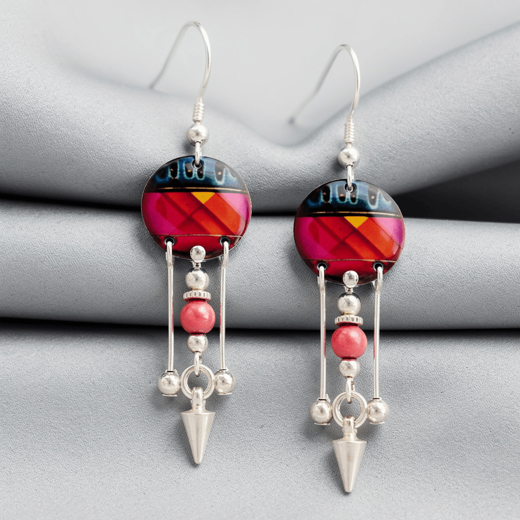 Sunset Pendulum Earrings 2"
