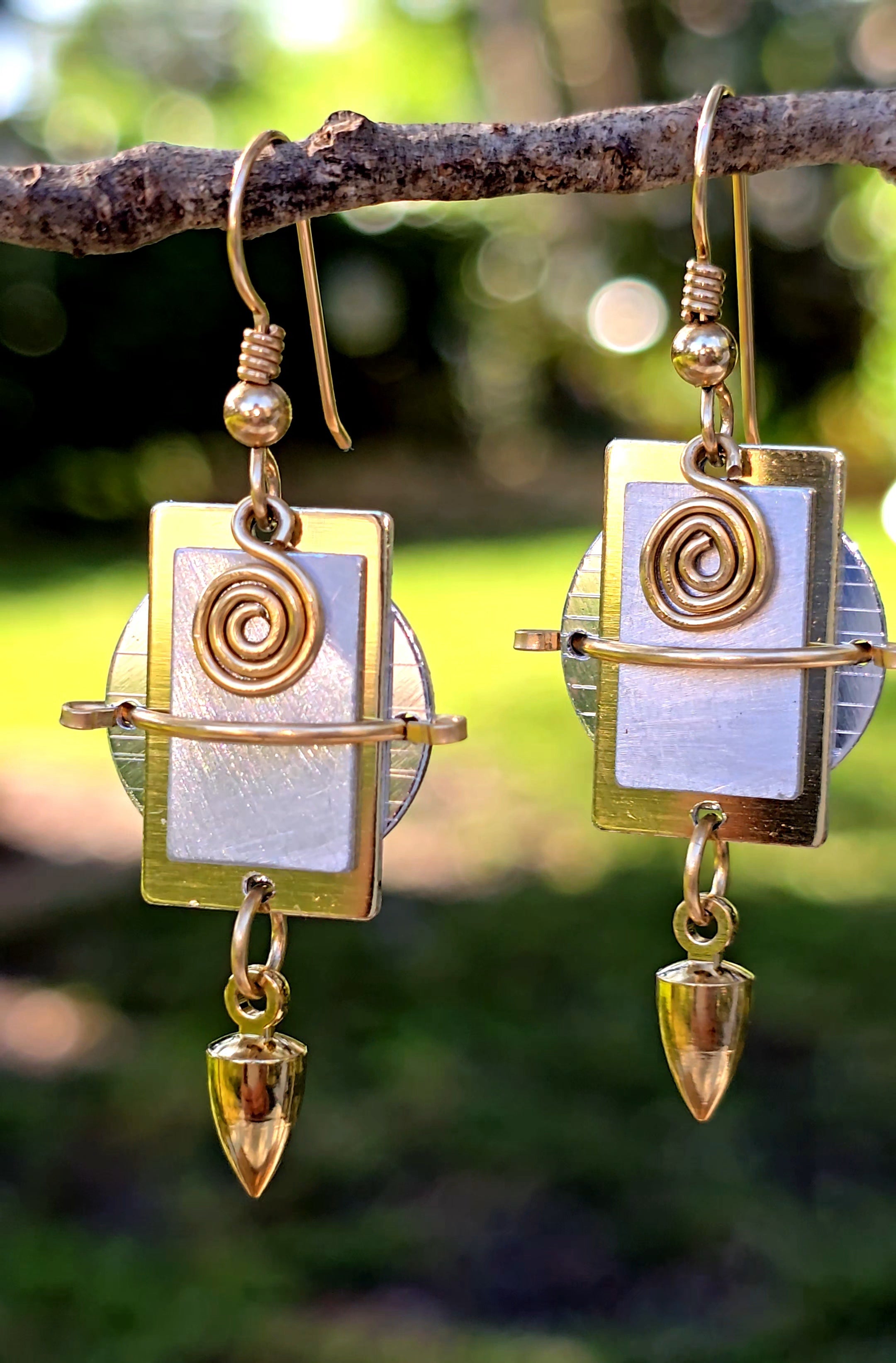 Tranquil Balance - Mixed Media Earrings