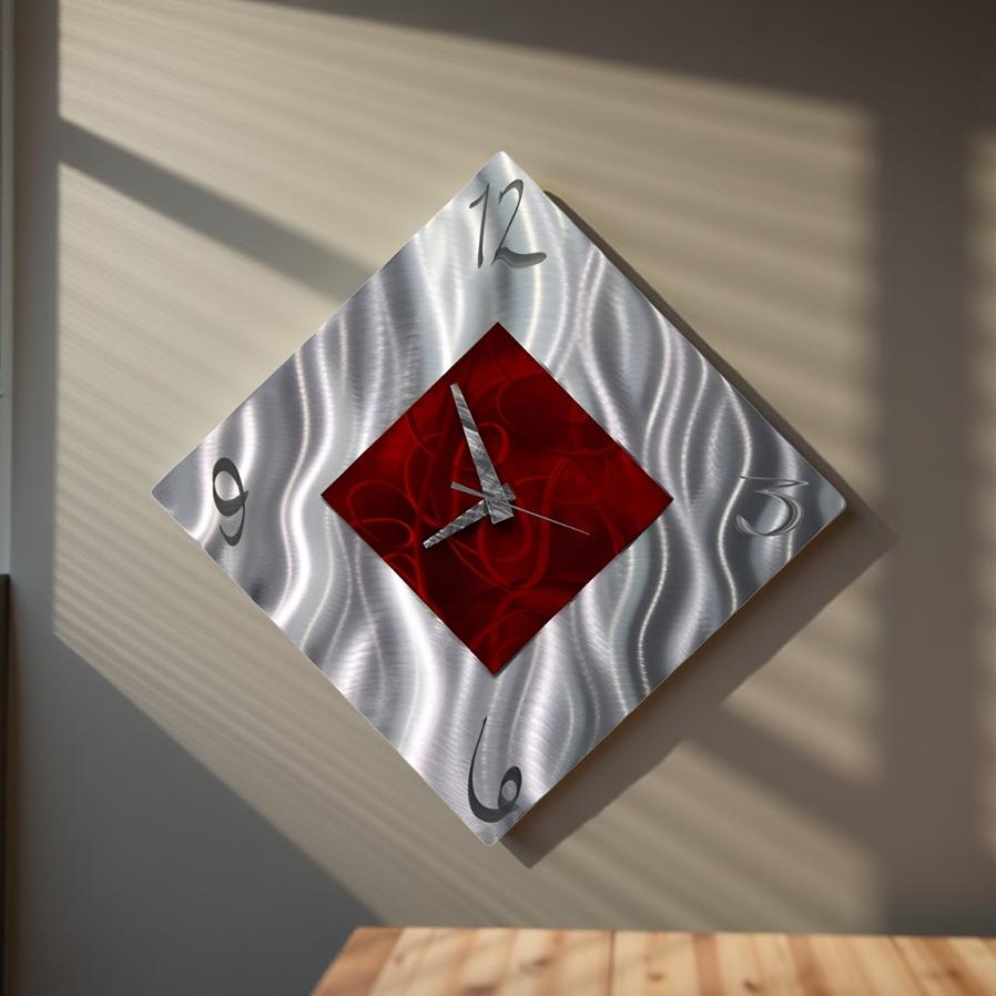 Radiant Elegance - Metal Wall Clock 12"x12"